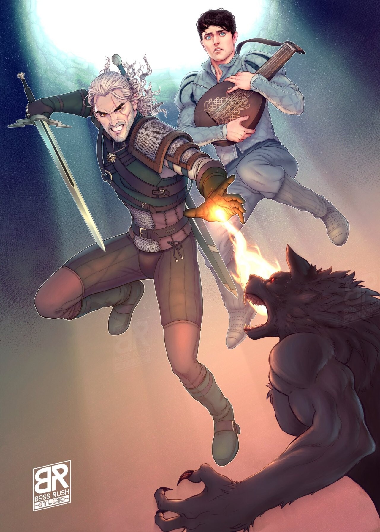Geralt and Jaskier.