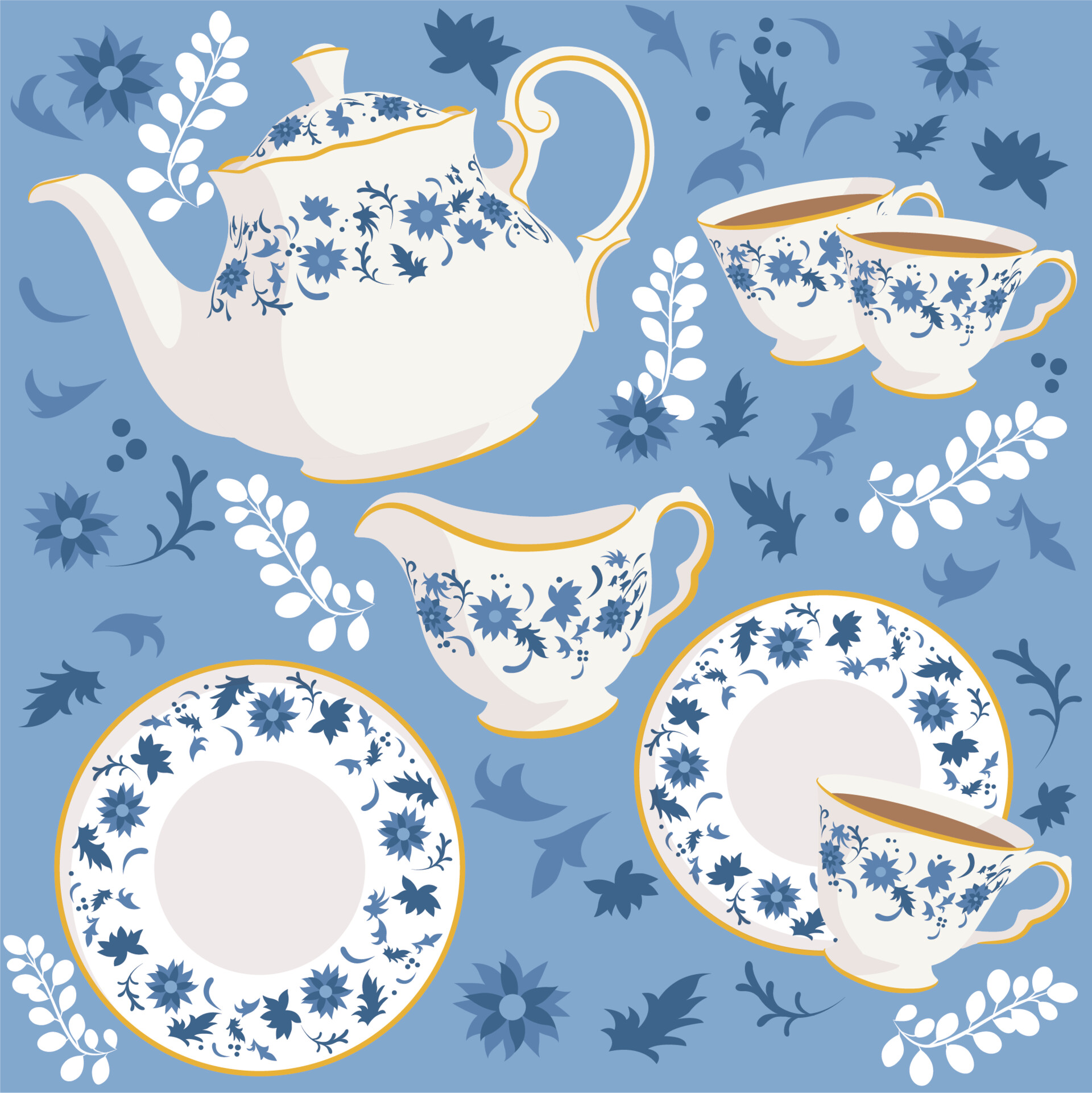 ArtStation - Afternoon Tea Repeating Pattern
