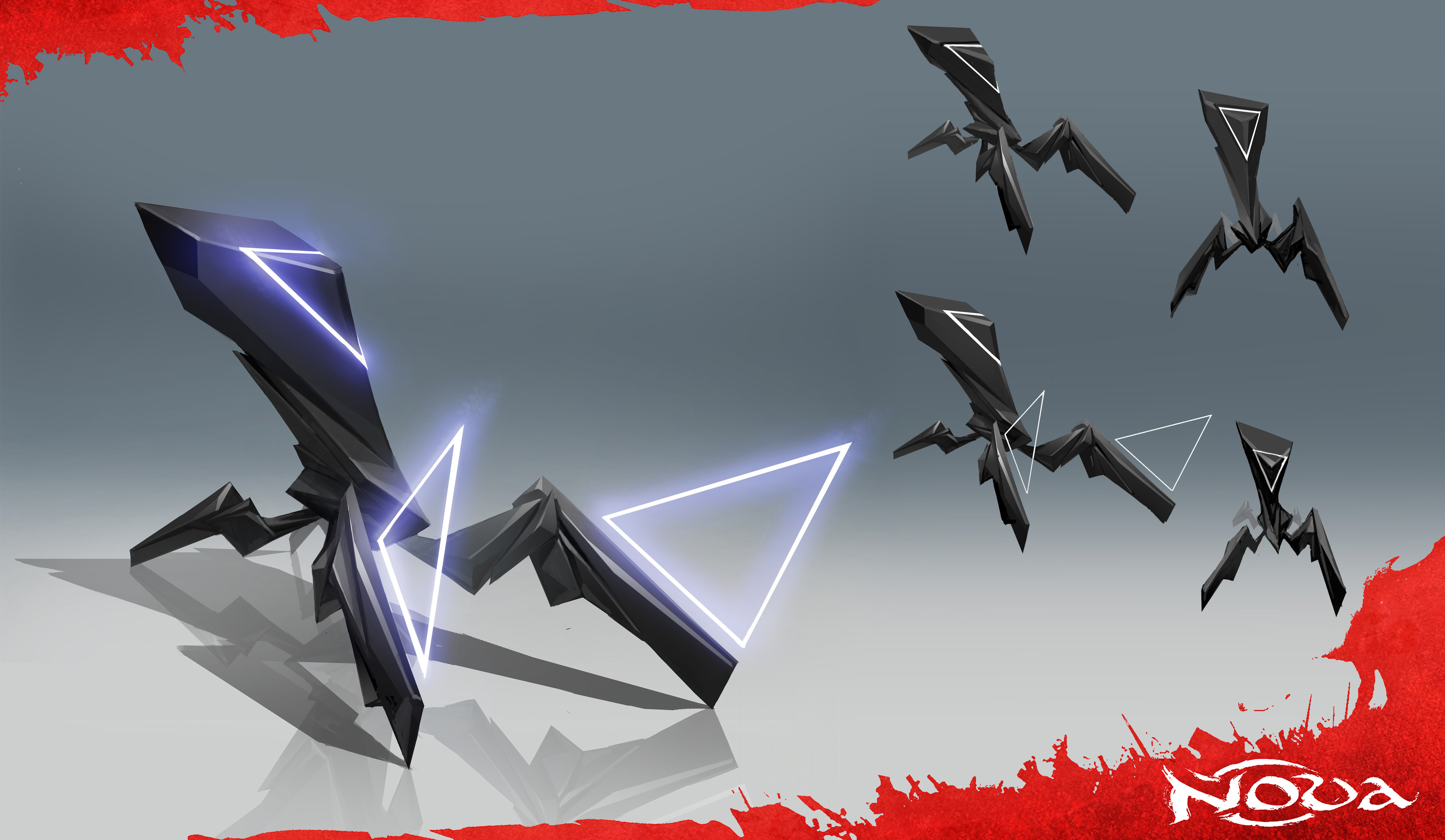 This was the first concept of the enemies of the world, The Daxx. You would fight these while battling other players. I wanted them to feel super advanced and out of place in this world. This was a drone.