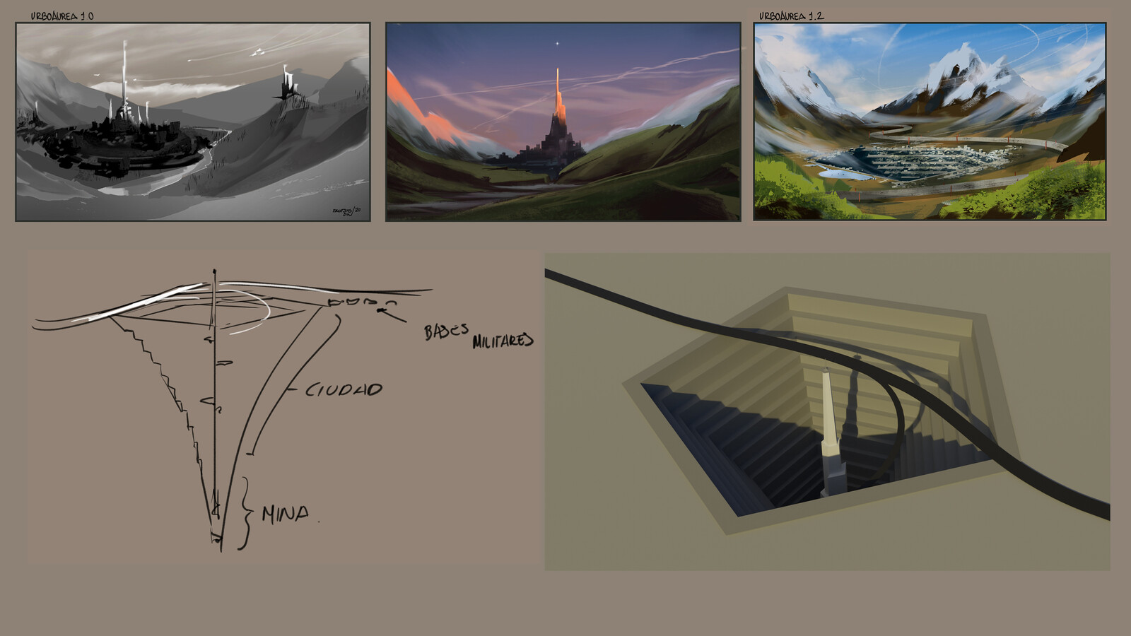 Prelim rough sketches and basic concept of the city.