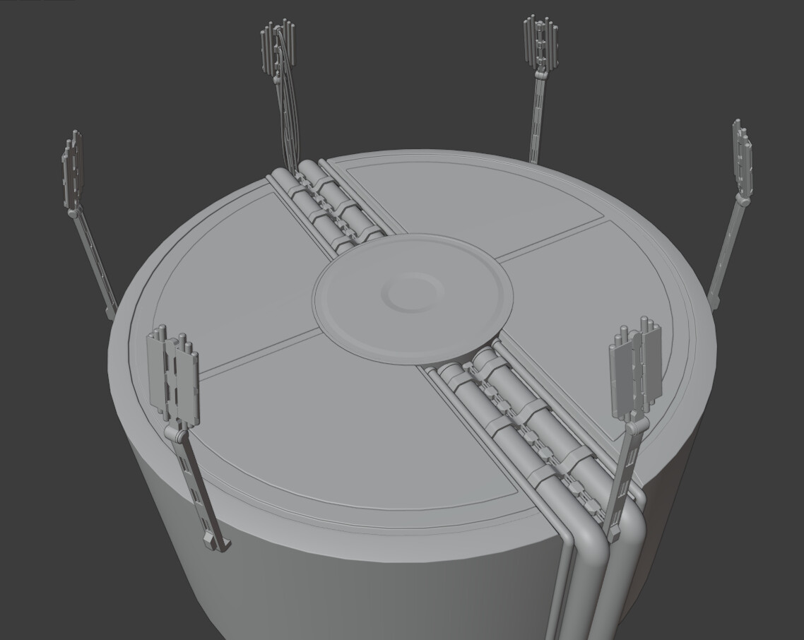 Near final model in Blender