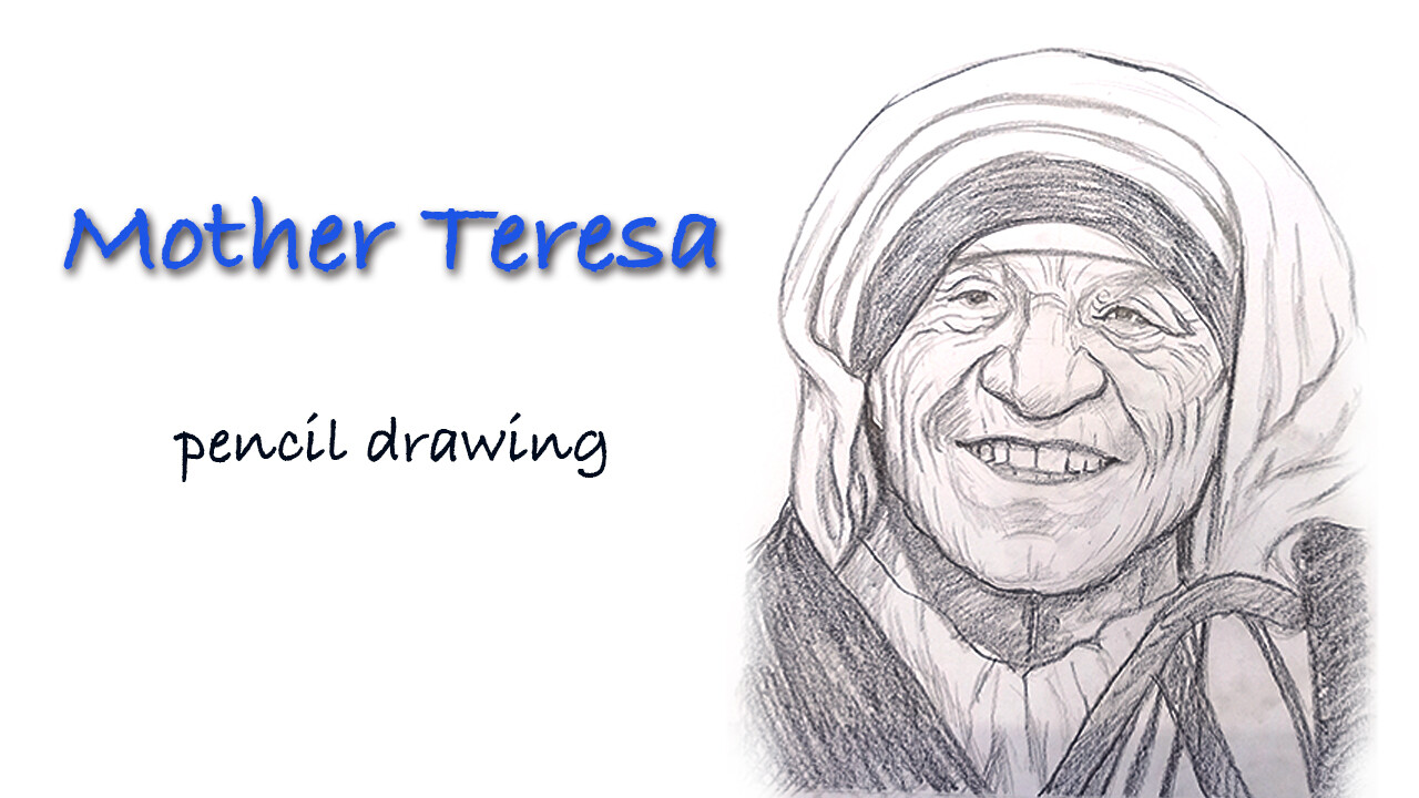Mother Teresa Line Drawing - Ini Institute of Fine Arts