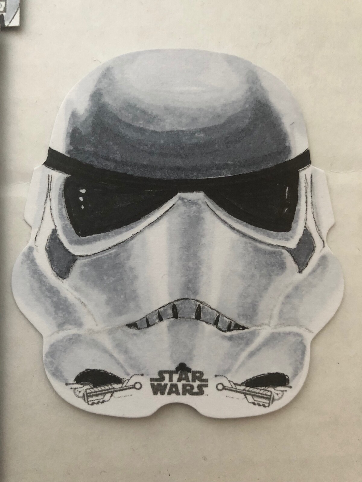 Art created for Topps trading cards Star Wars ANH B&amp;W