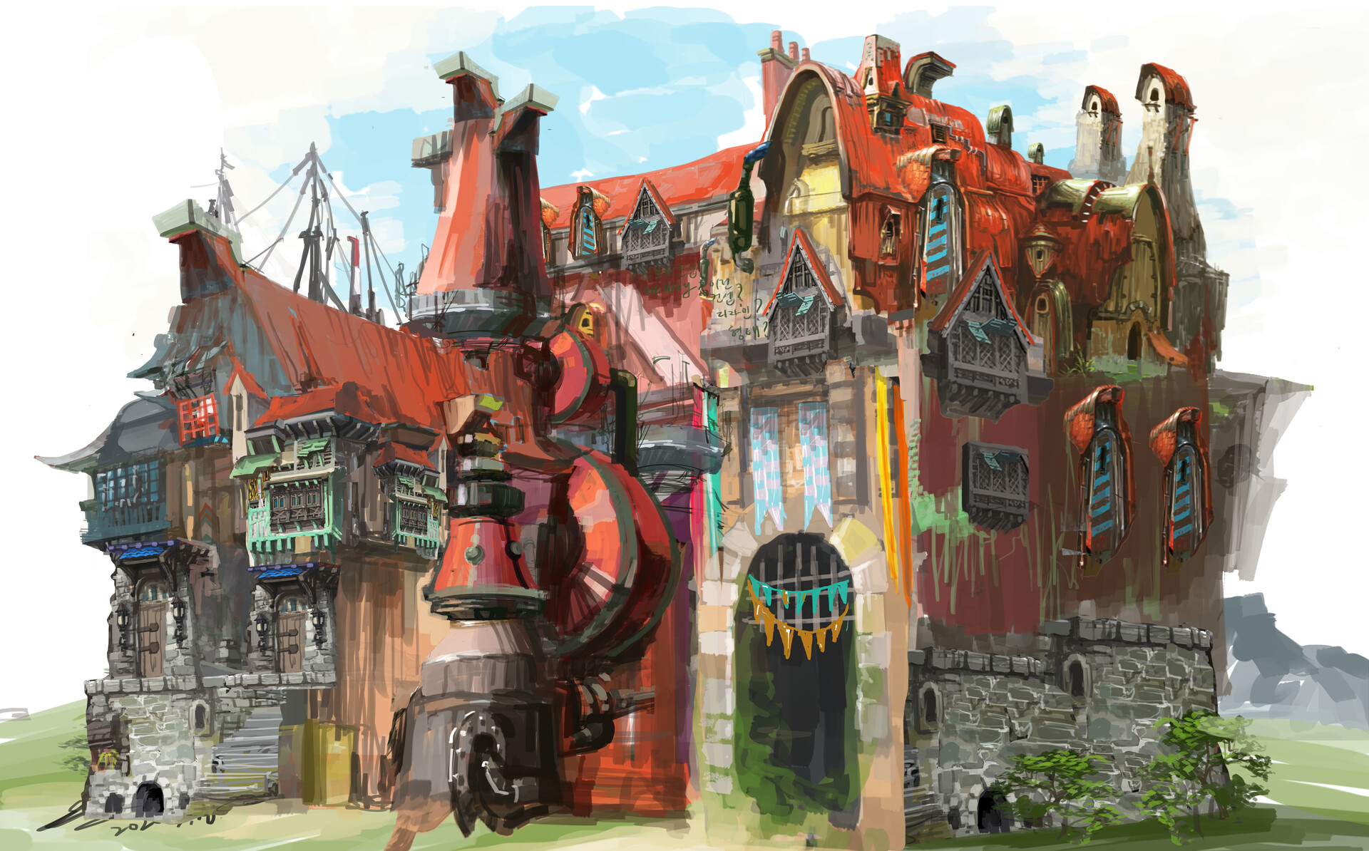 ArtStation BIG FACTORY ENVIRONMENT CONCEPT ART 20200906..