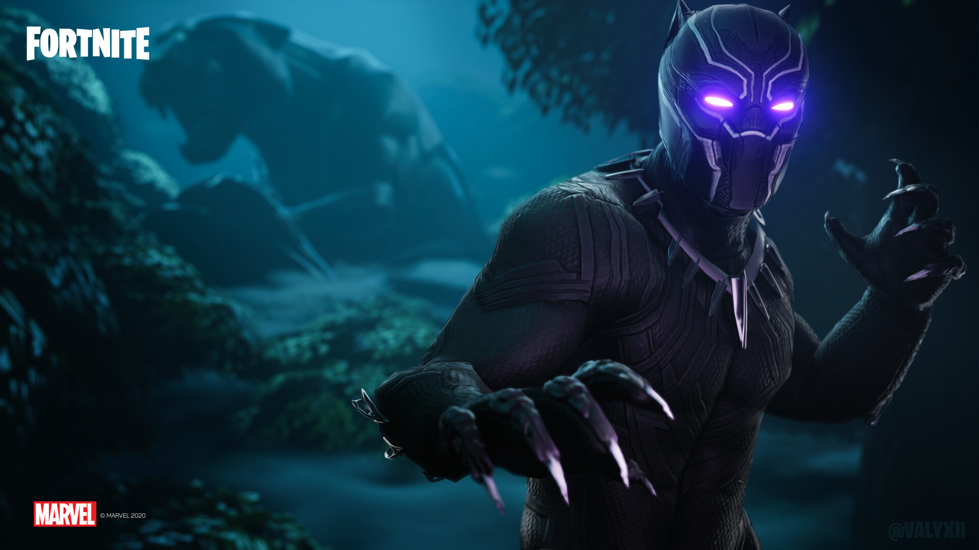 ArtStation - Black Panther Fortnite Loading Screen
