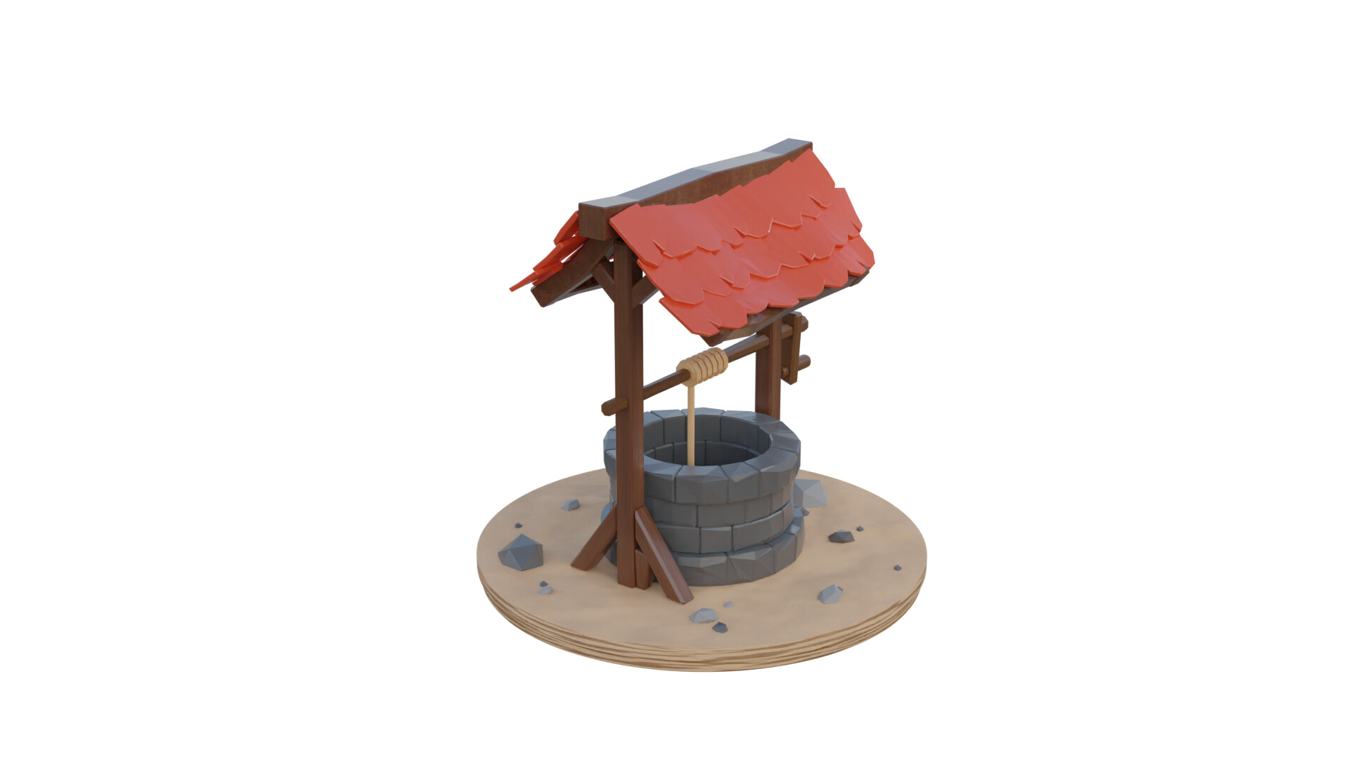 ArtStation - Low_poly _well