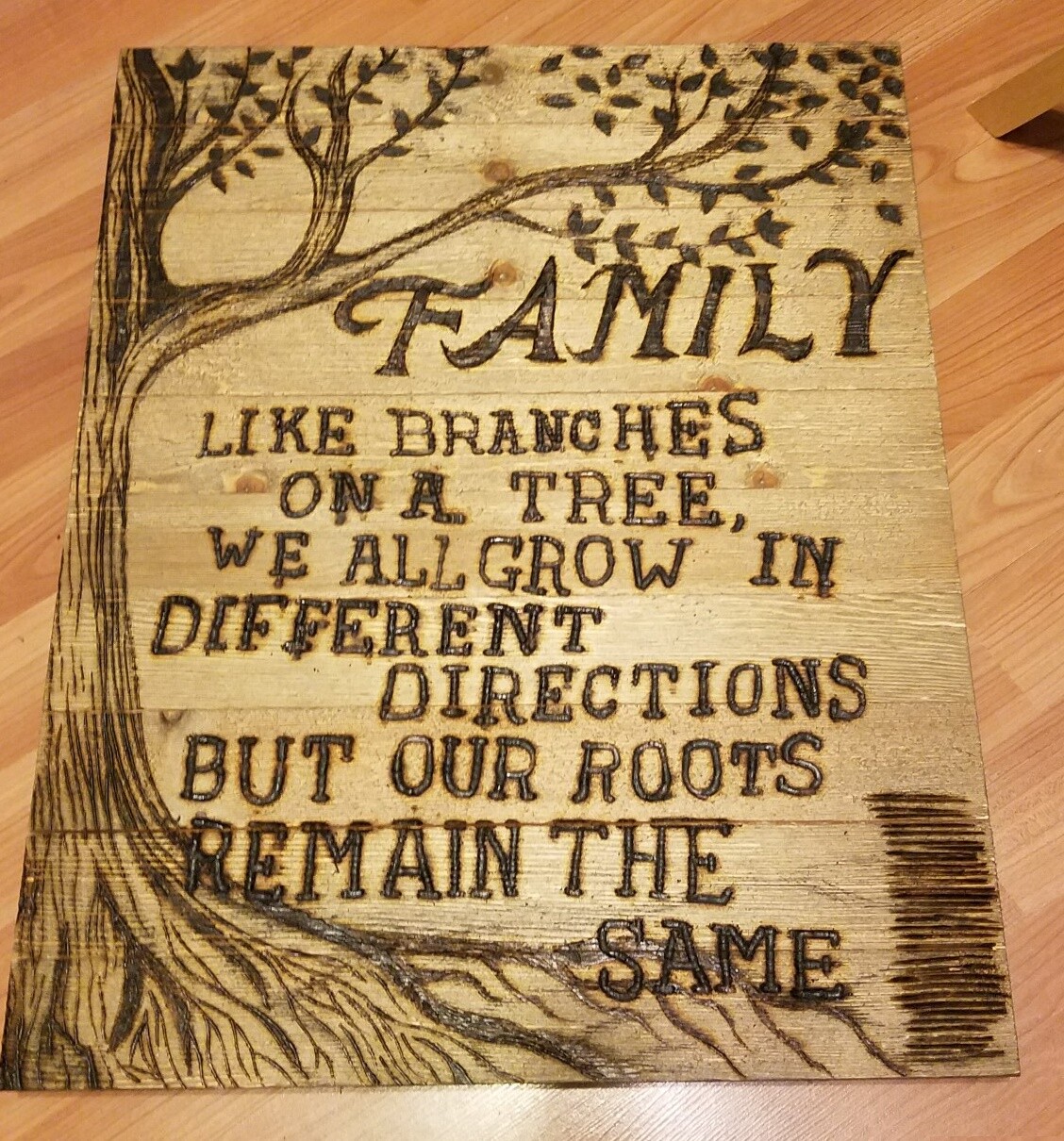 Family Tree Wood Burning Template Modern Wood Slice Family Tree