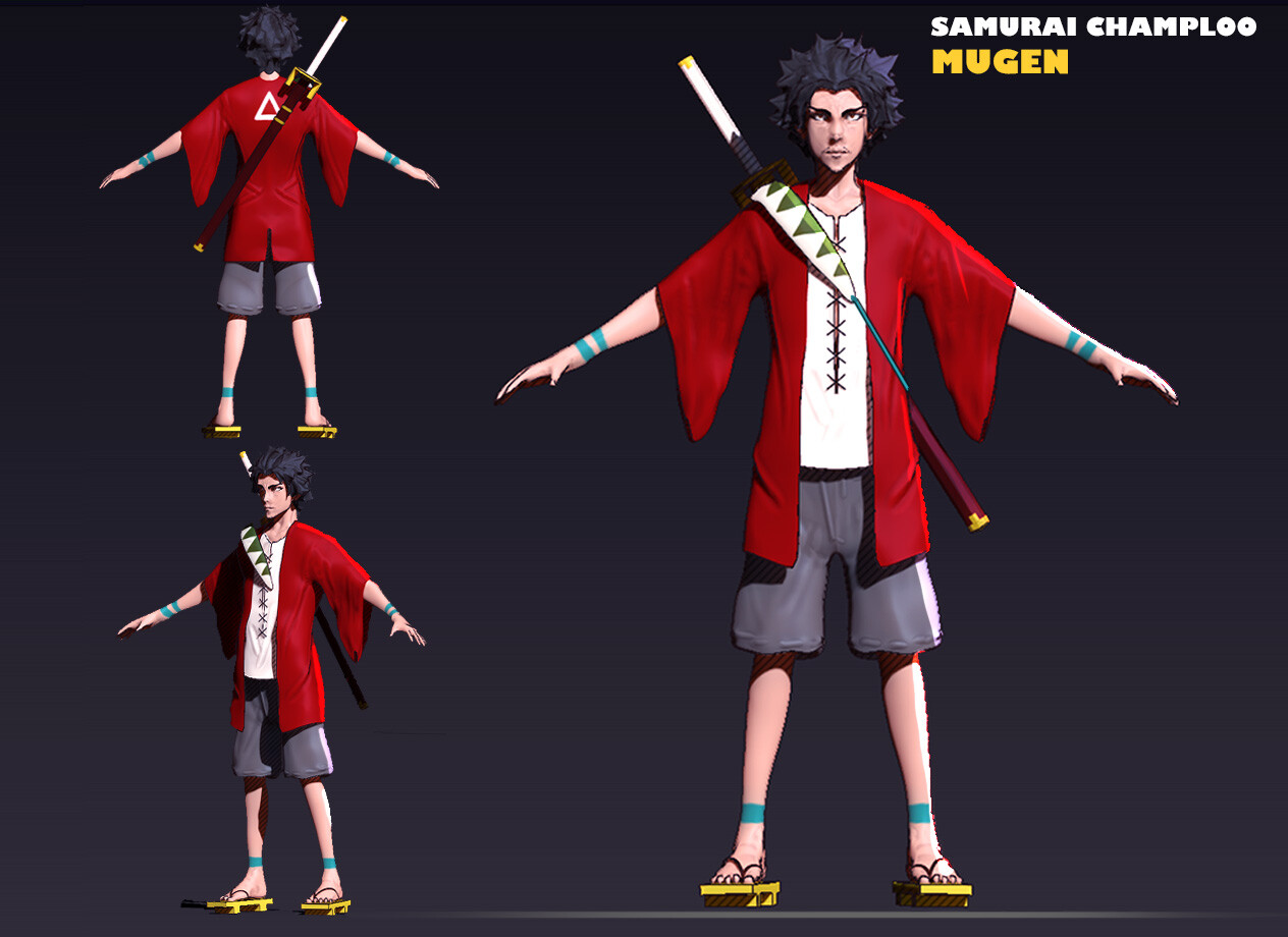 Artstation Samurai Champloo Mugen 3d Design Rajeev Mishra