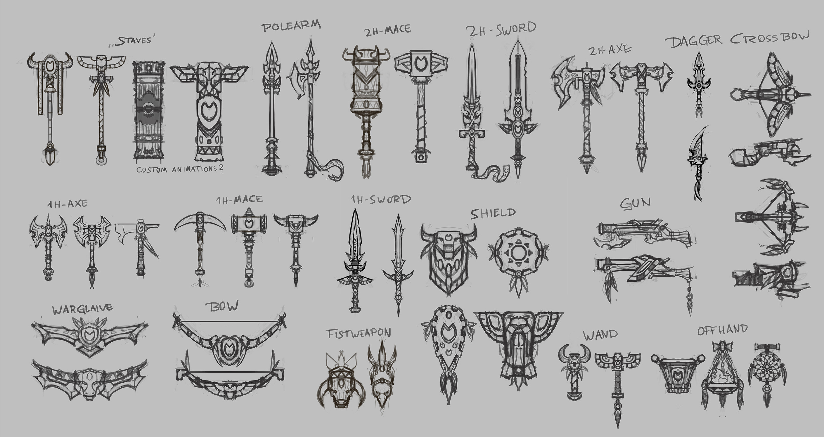 Misc - Weapon Sketches