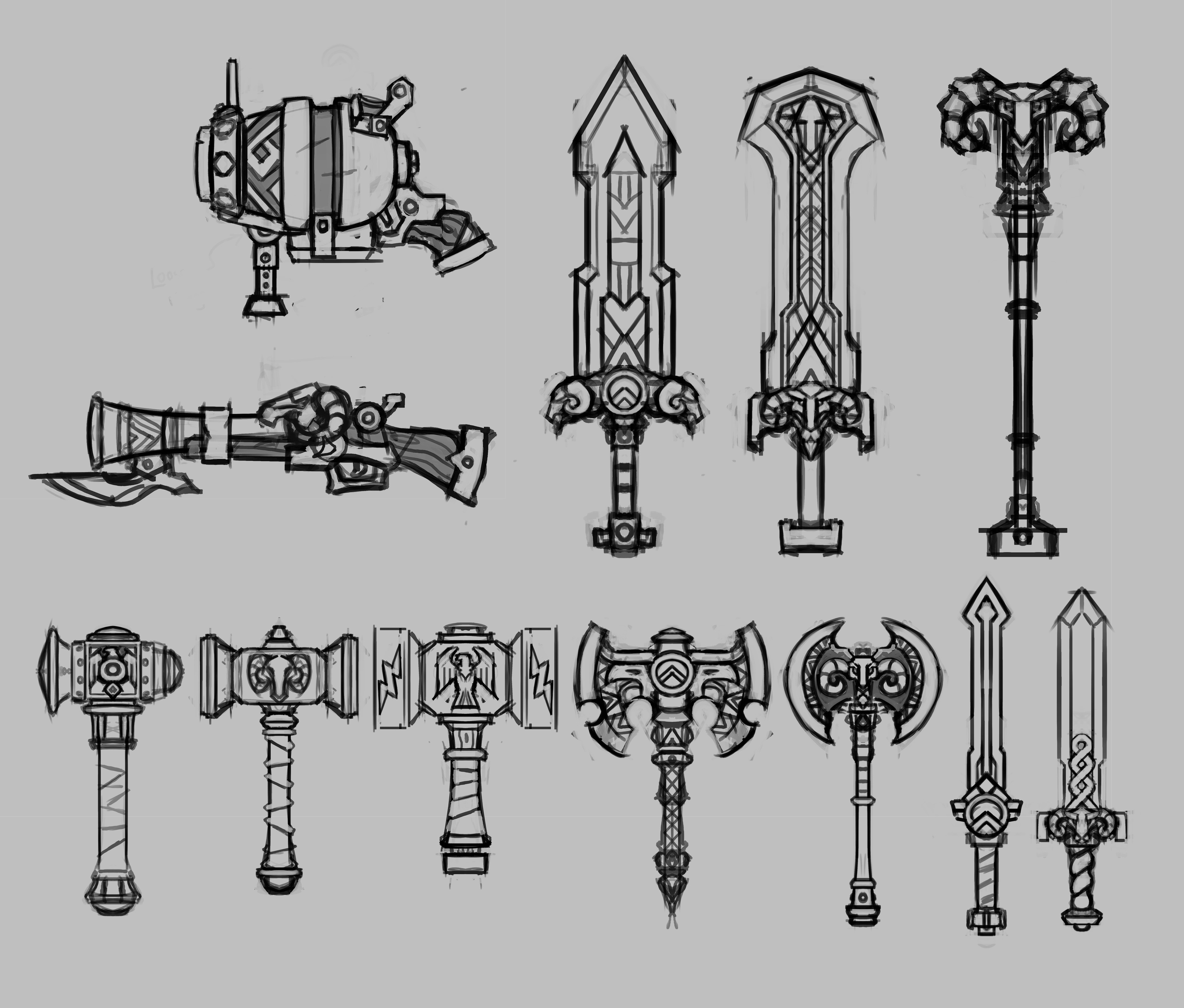 Misc - Weapon Sketches 2