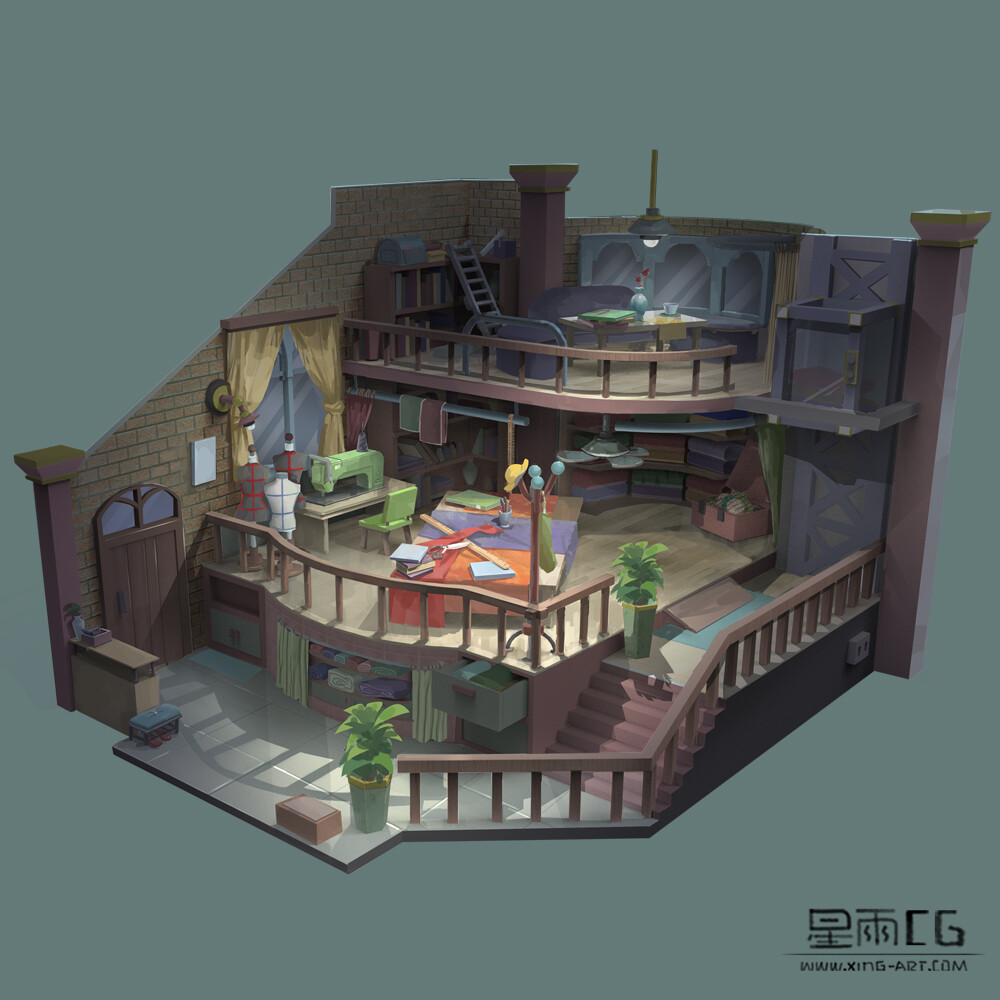 Star Cg 春季场景网络班 的室内建筑作业