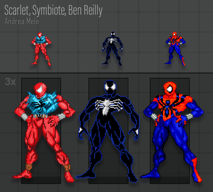 ArtStation - Spider-Man (Scarlet, Symbiote, Ben Reilly)