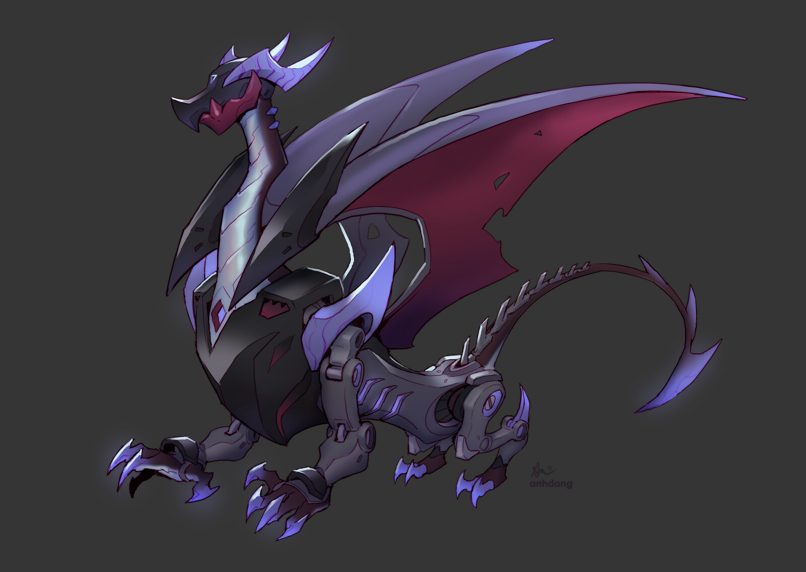 A robo dragon I made for a commission!