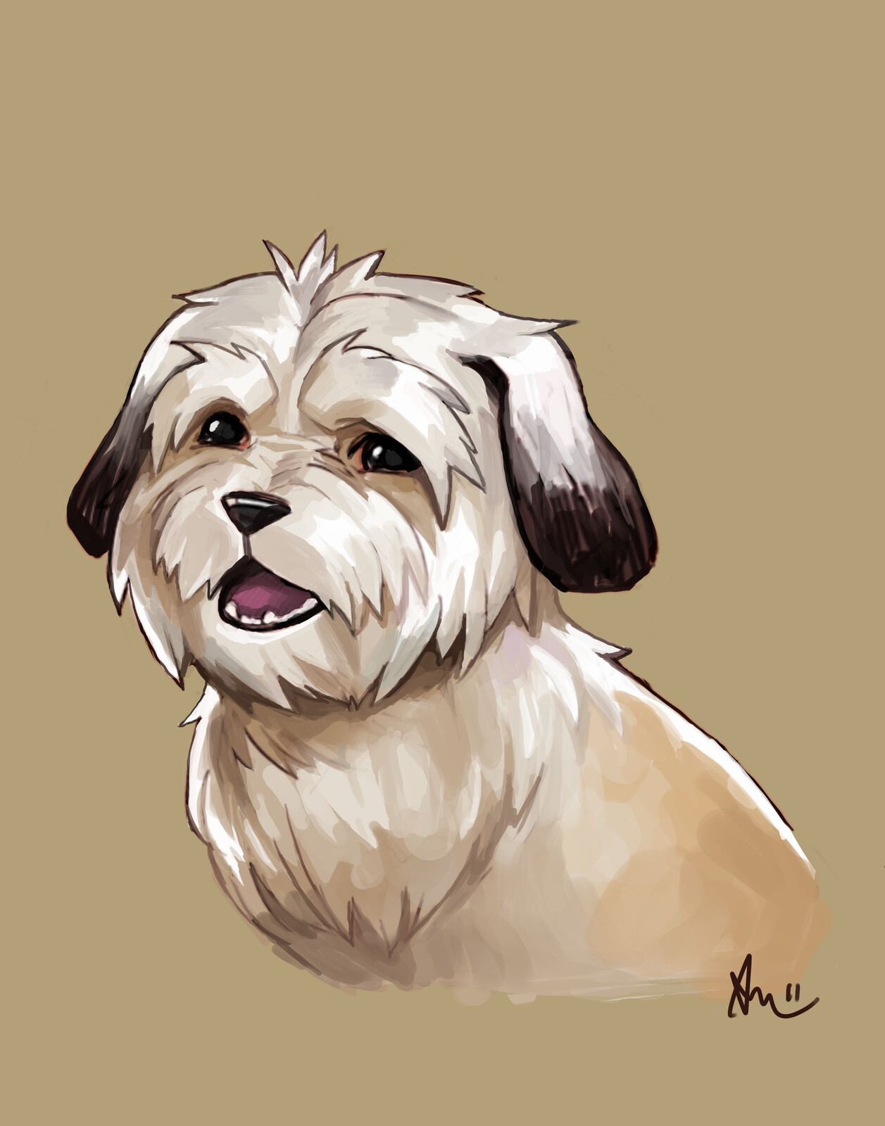 A commission I did of someone's dog. His name is Sparky.