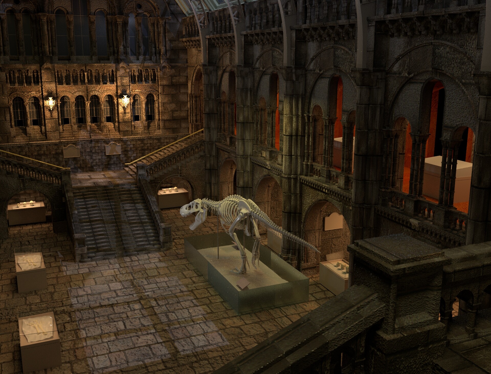 ArtStation Fantasy Museum Night Lighting