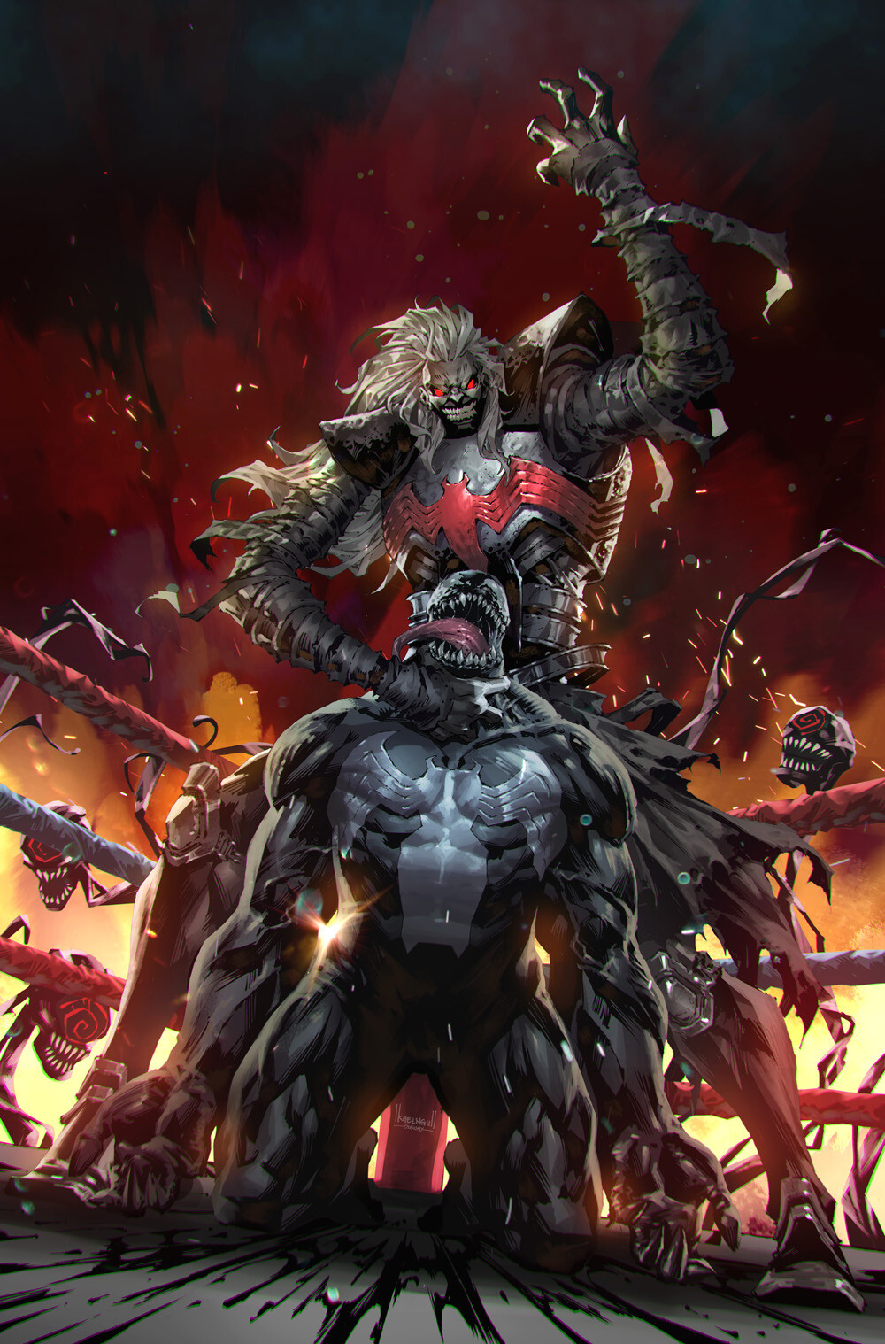 Venom #29 Burning variant