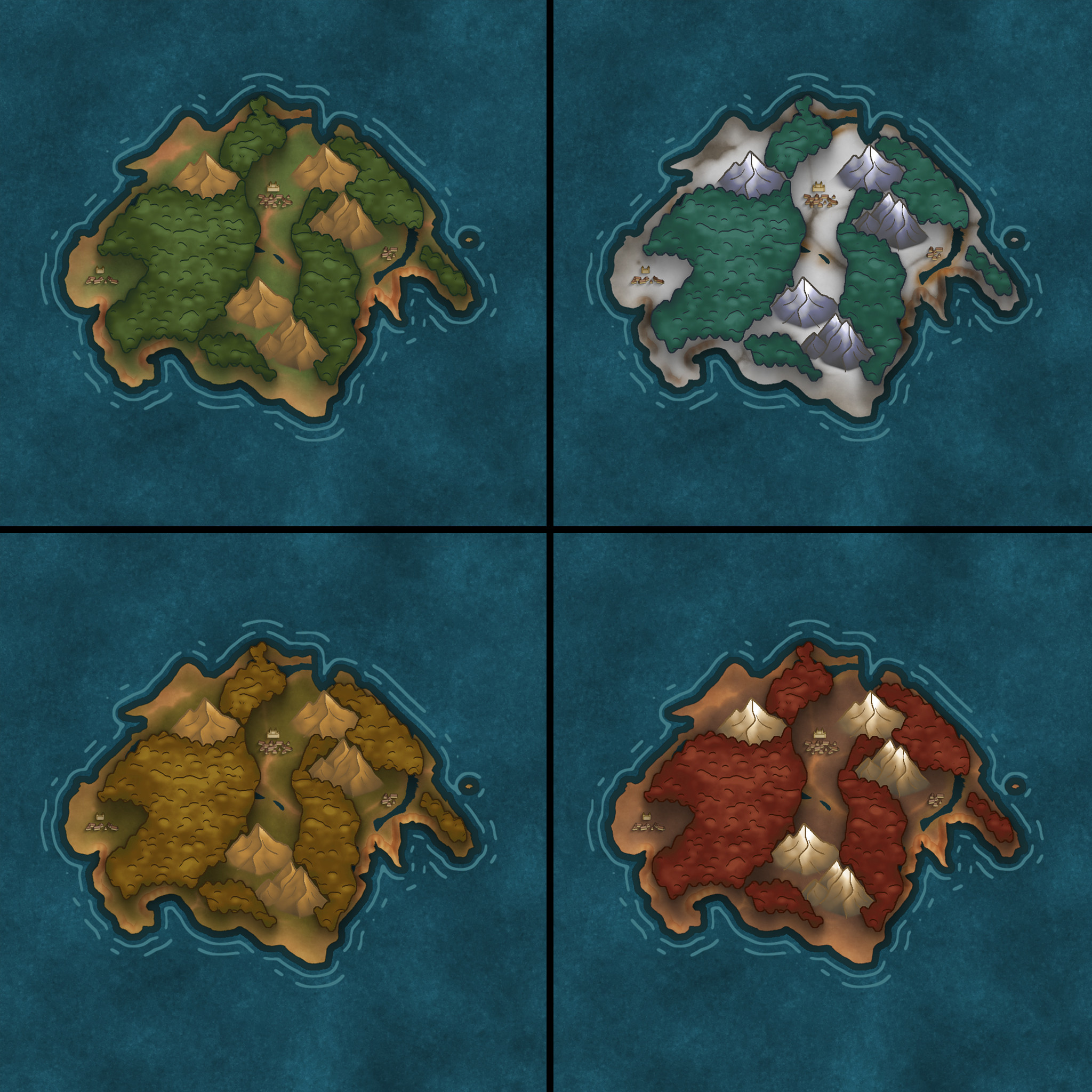Examples of different seasons.