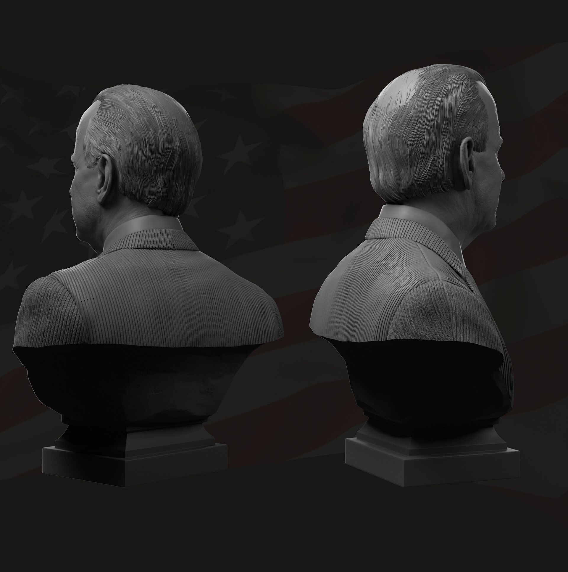 Donald Trump vs Joe Biden Chess 3D Print Model in Figurines 3DExport