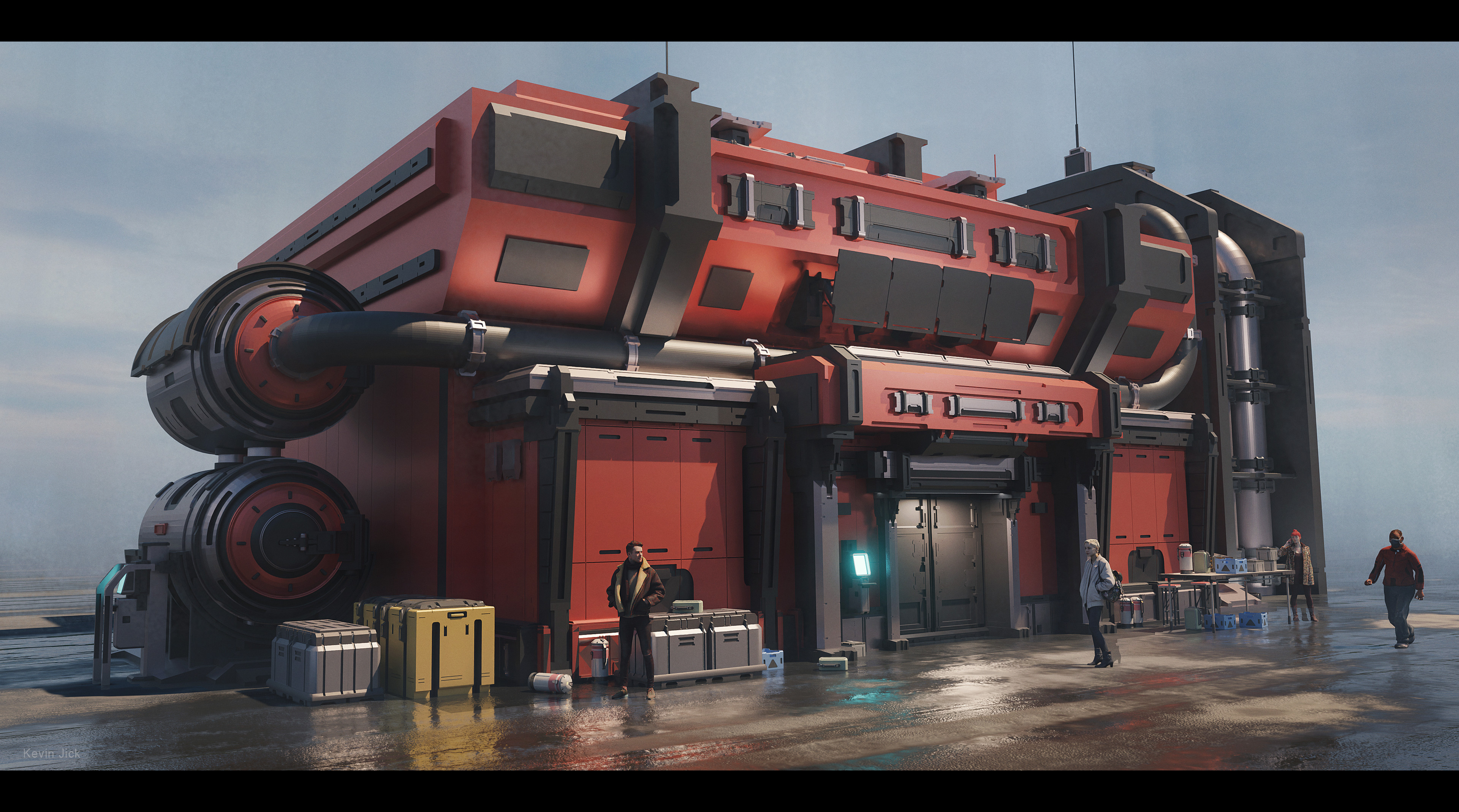 Kevin Jick Sci Fi Kitbash Set Buildings Props 1