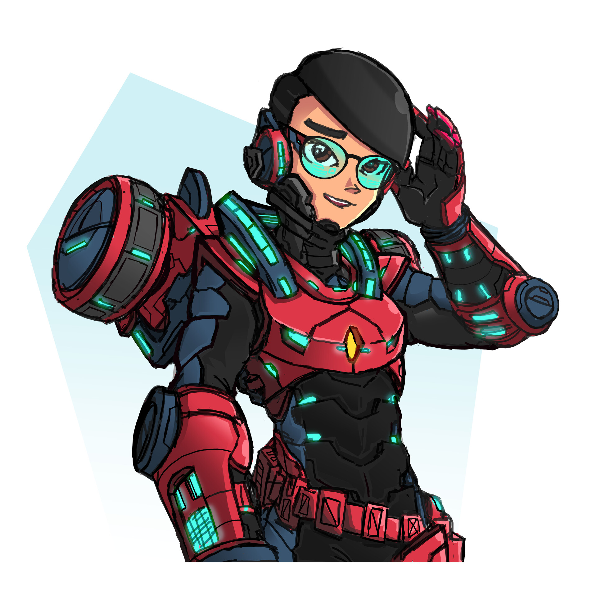 Artstation Ejen Ali Character X Cyber Suit N Uuroooll