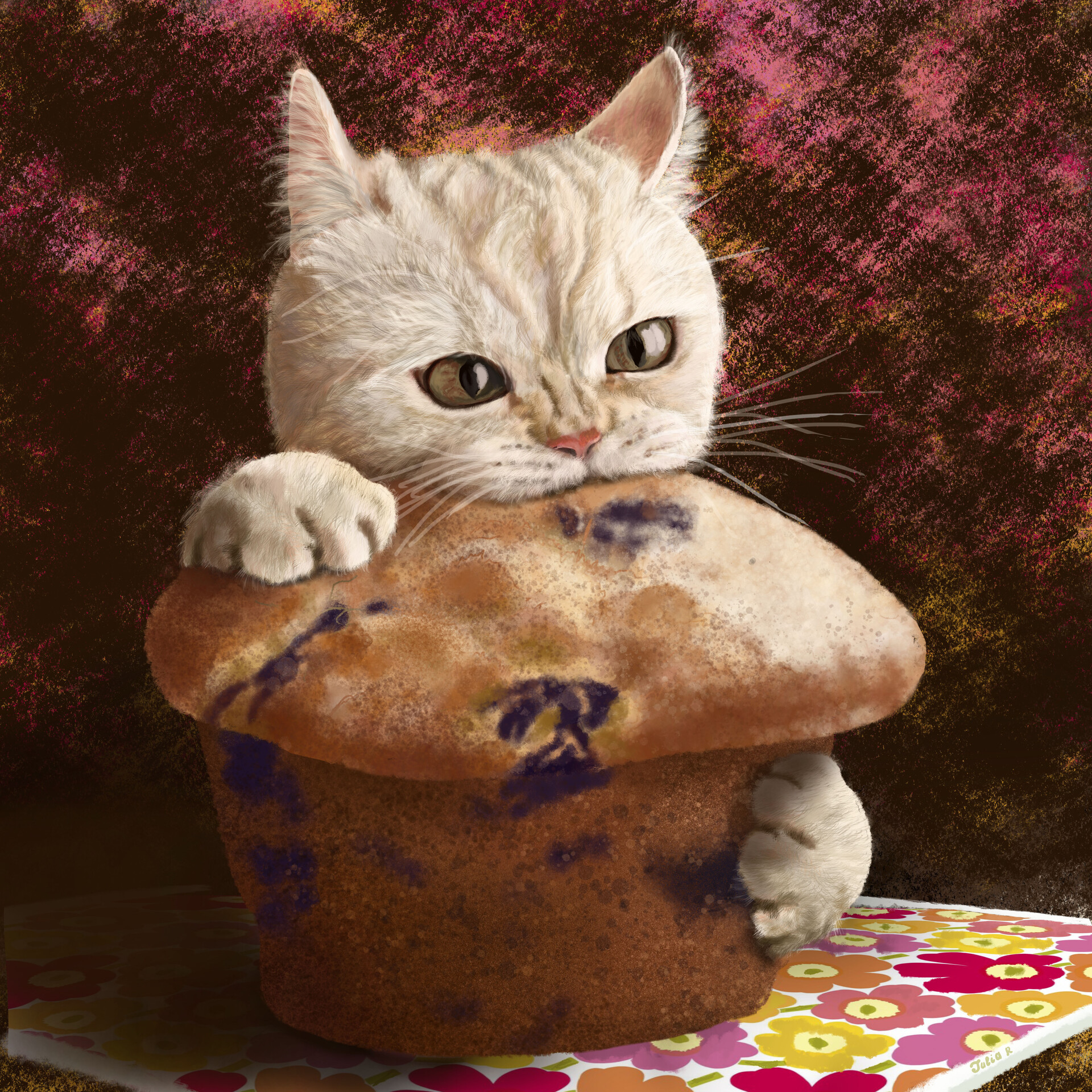 ArtStation Cat & muffin