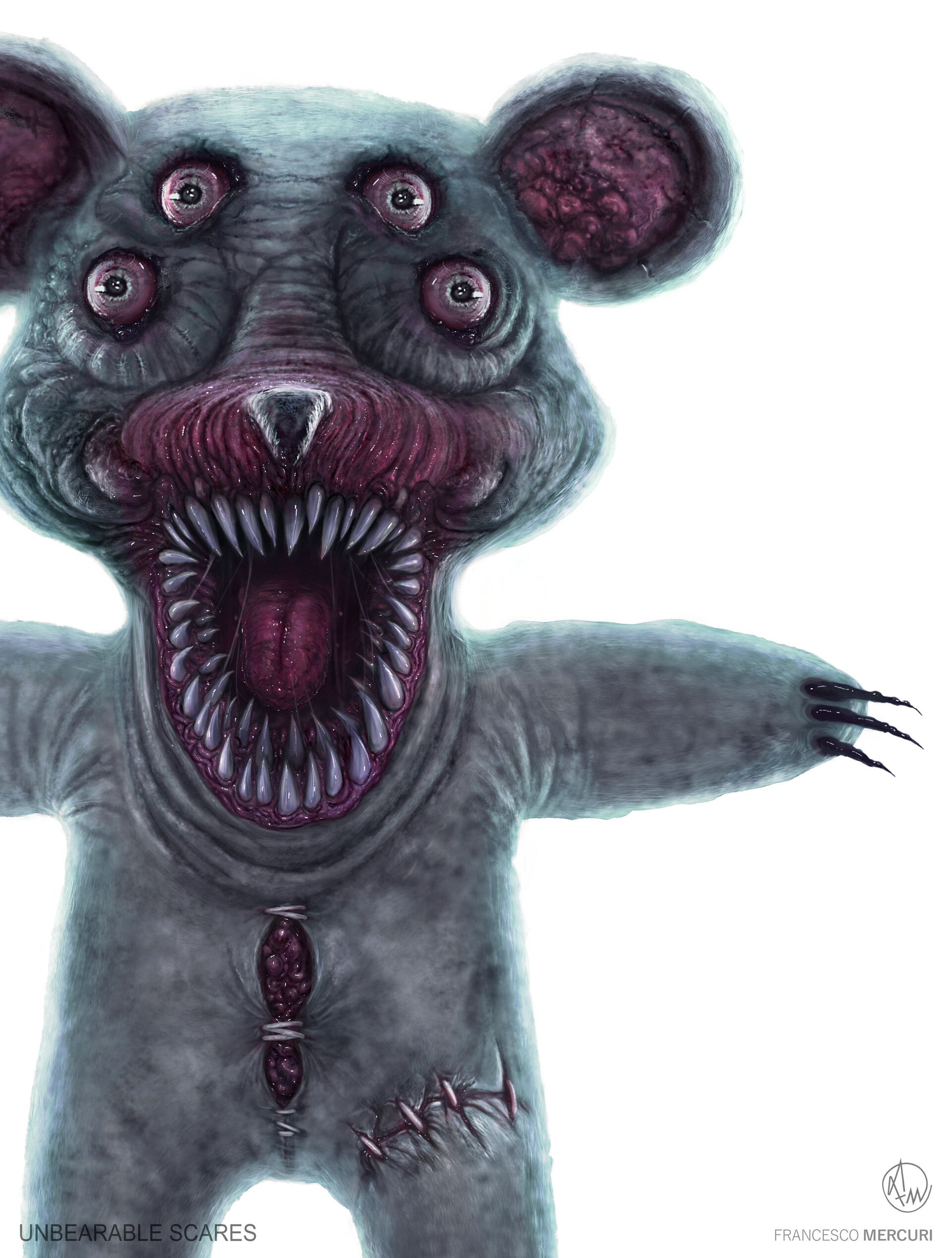 ArtStation - CREEPY TEDDY BEAR for Unbearablescares