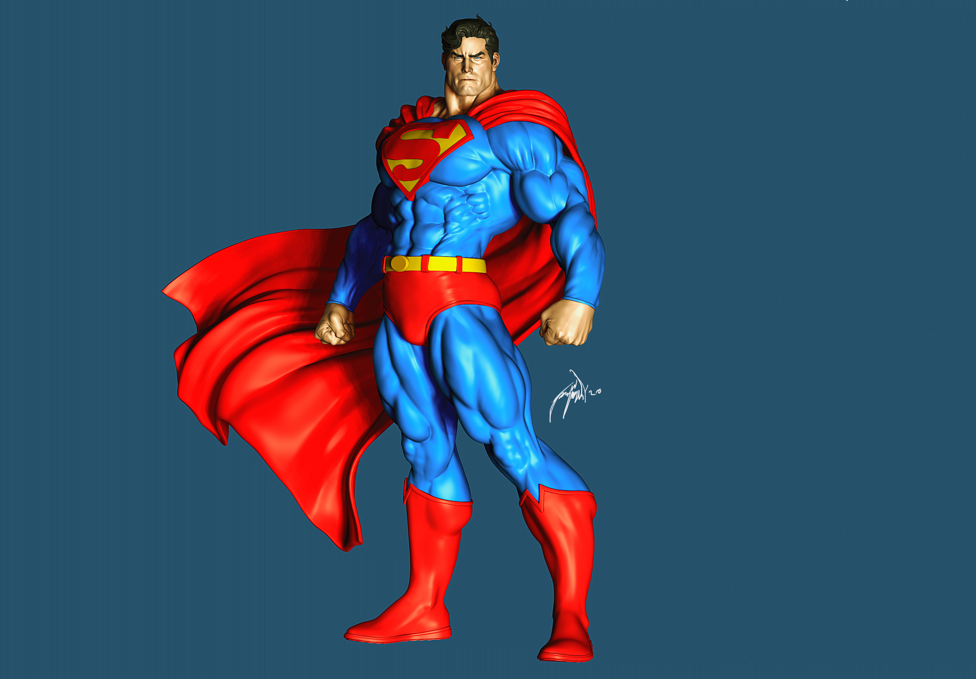 Download Superhero, Superman, keeps the peace in this flying pose |  Wallpapers.com