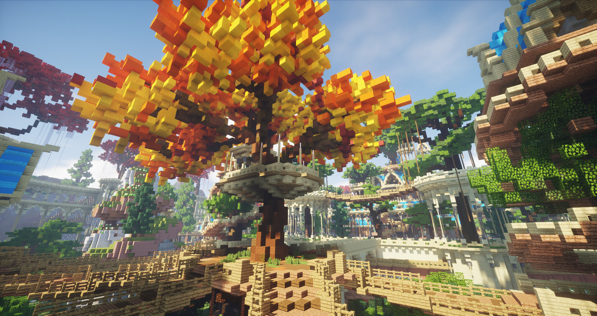 Artstation northern elvan city minecraft marketplace content