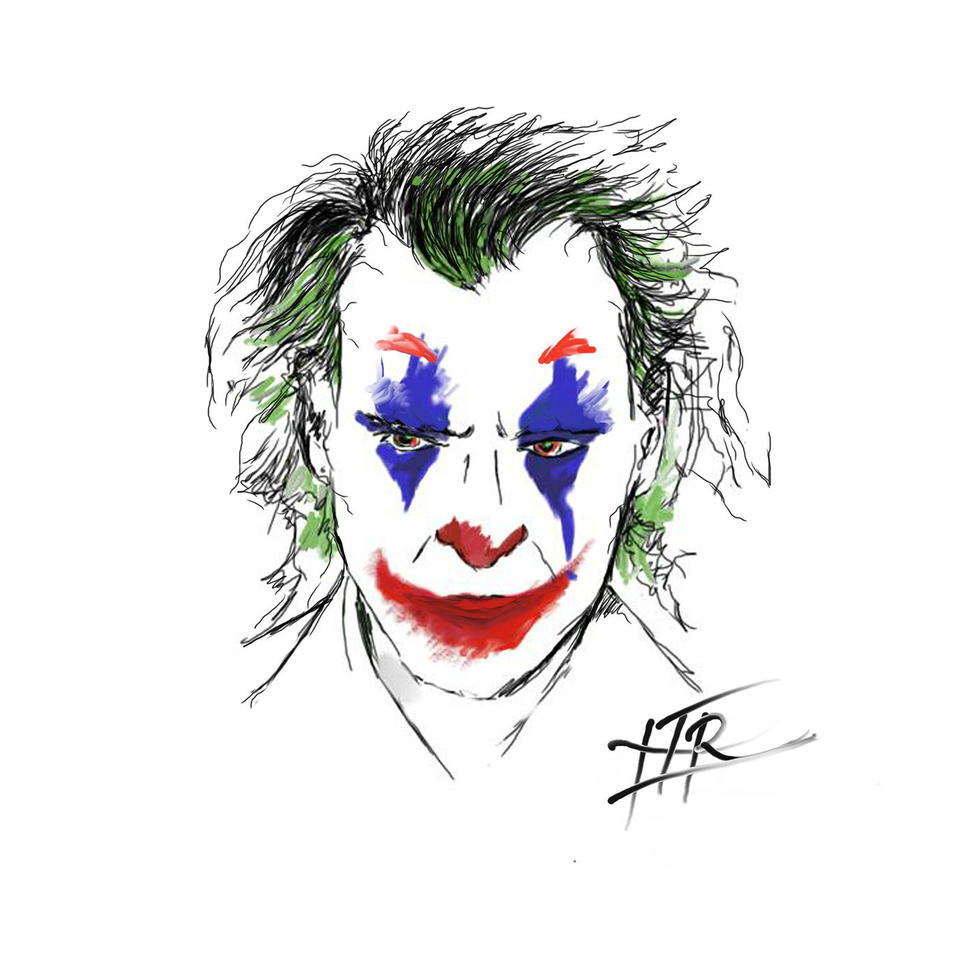 Artstation The Joker Digital Drawing