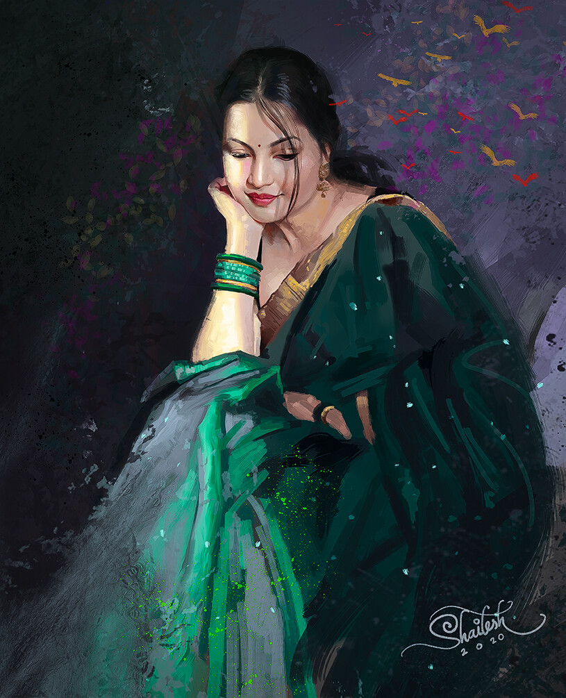 70+ Indian Girls In Saree Drawing Stock Photos, Pictures & Royalty-Free  Images - iStock