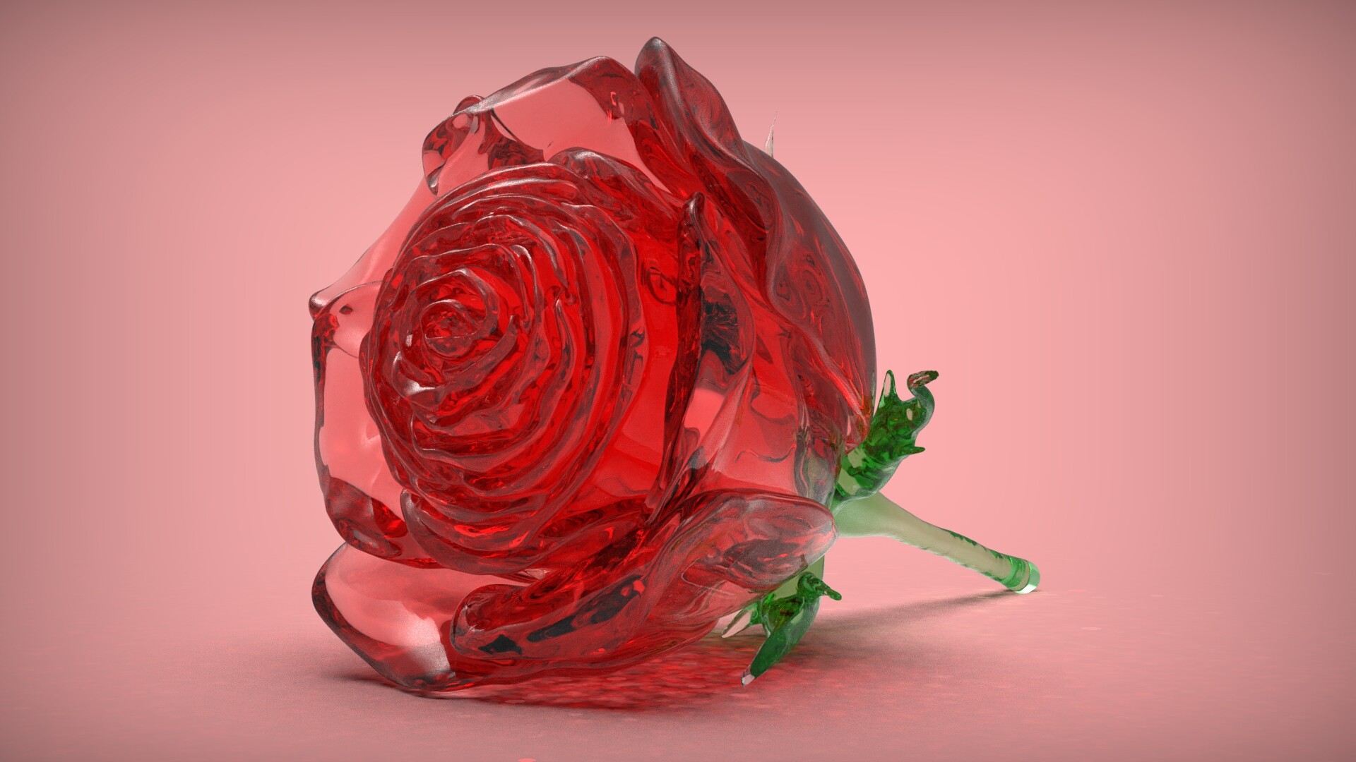 ArtStation - glass rose