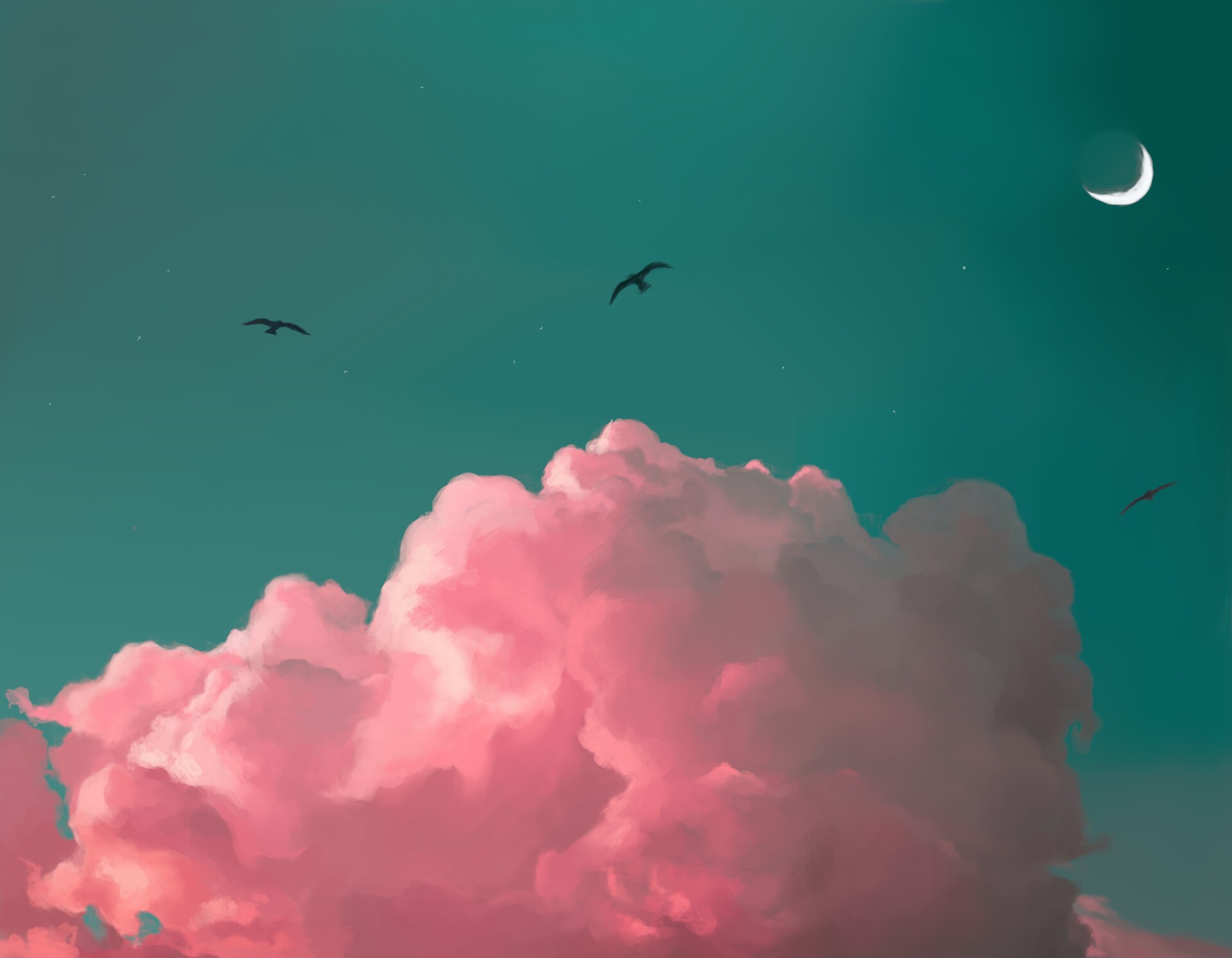 Cotton Candy Cloud Background
