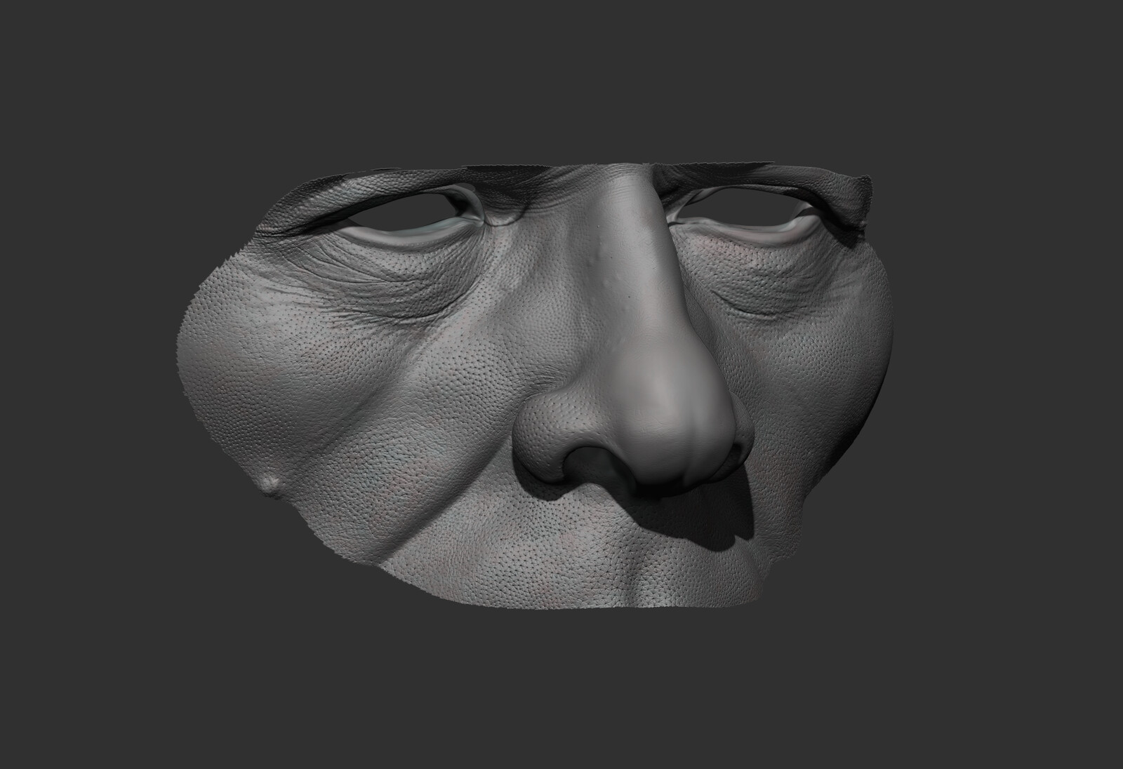 nose and  eyes 
