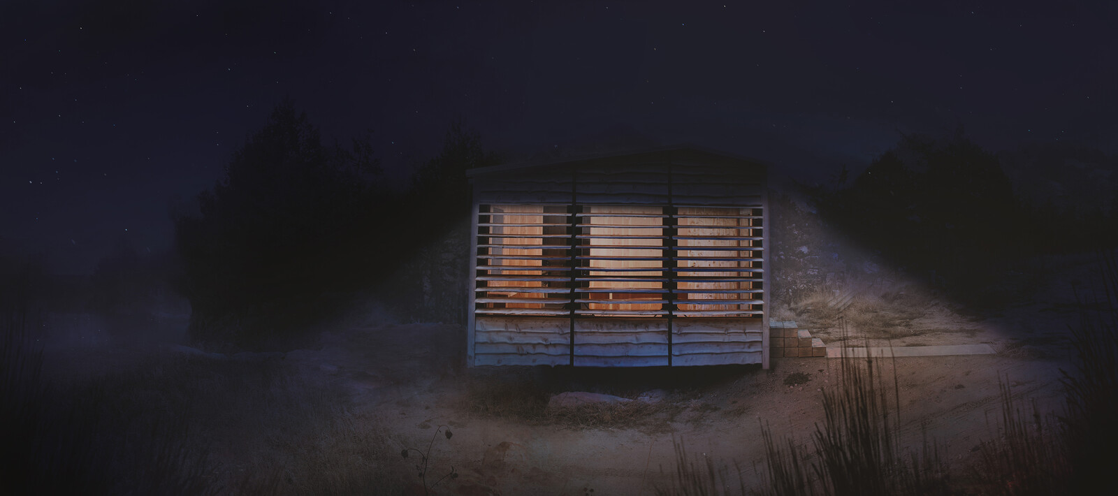 Night Illustration - Photoshop + Image + Collage + Matte Paint