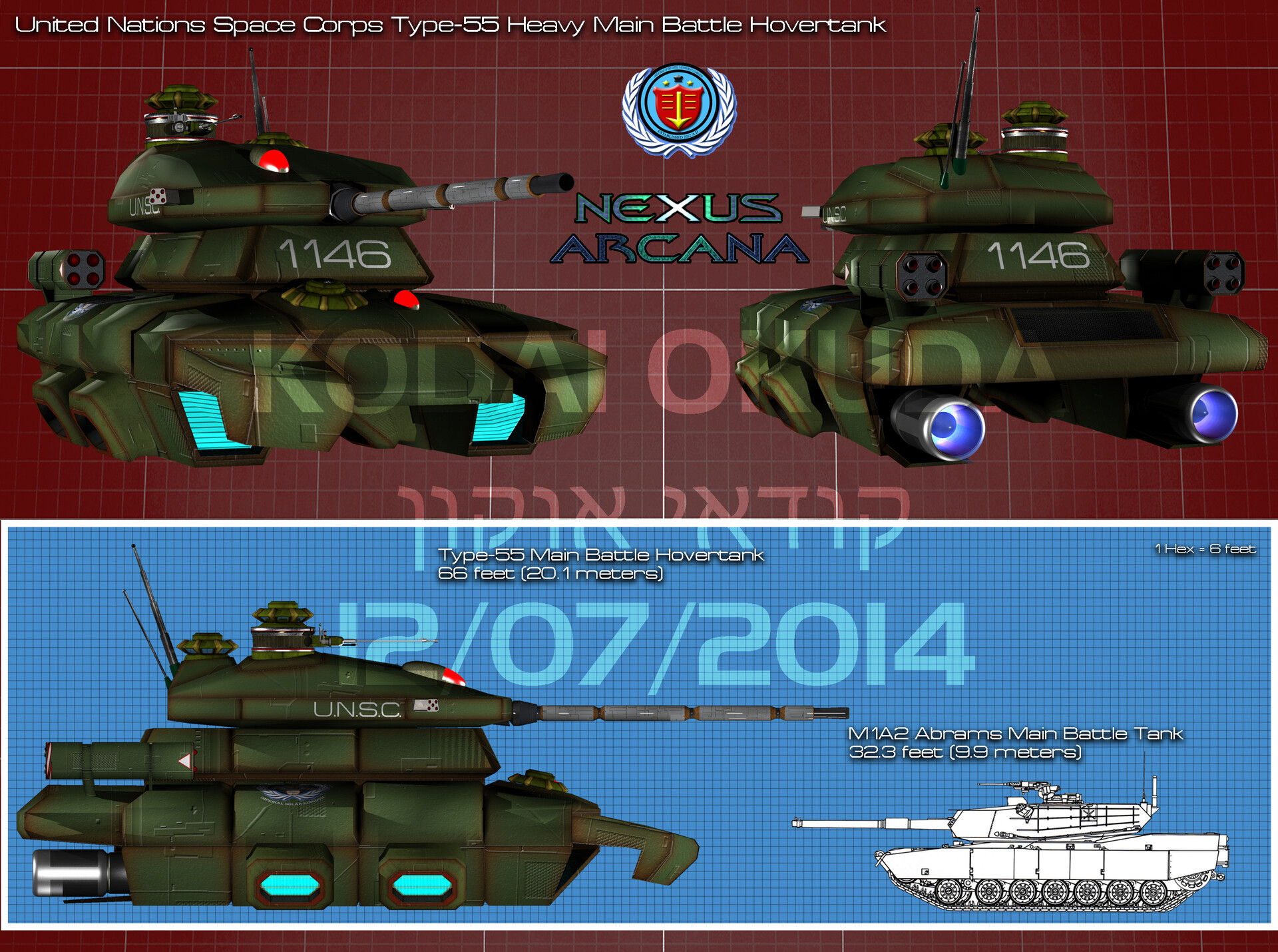 Kodai Okuda - United Nations Space Corps Type-55 Main Battle Hover