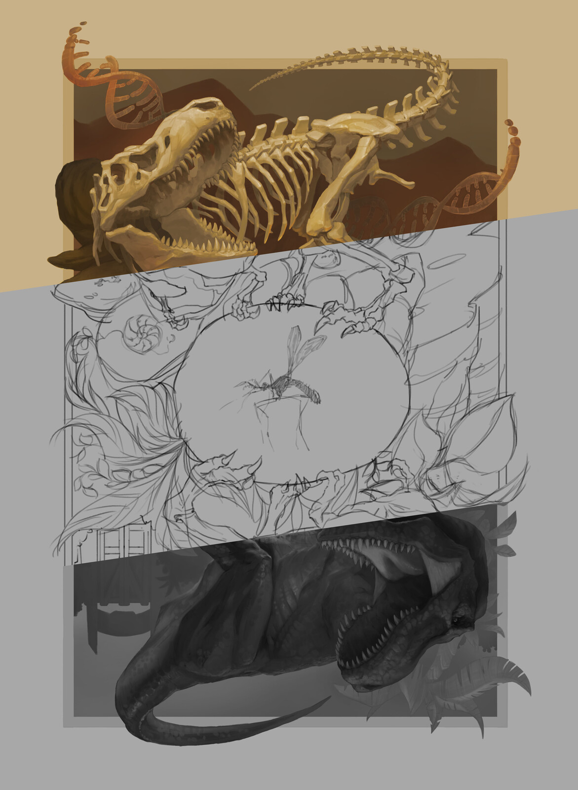 Process in three parts