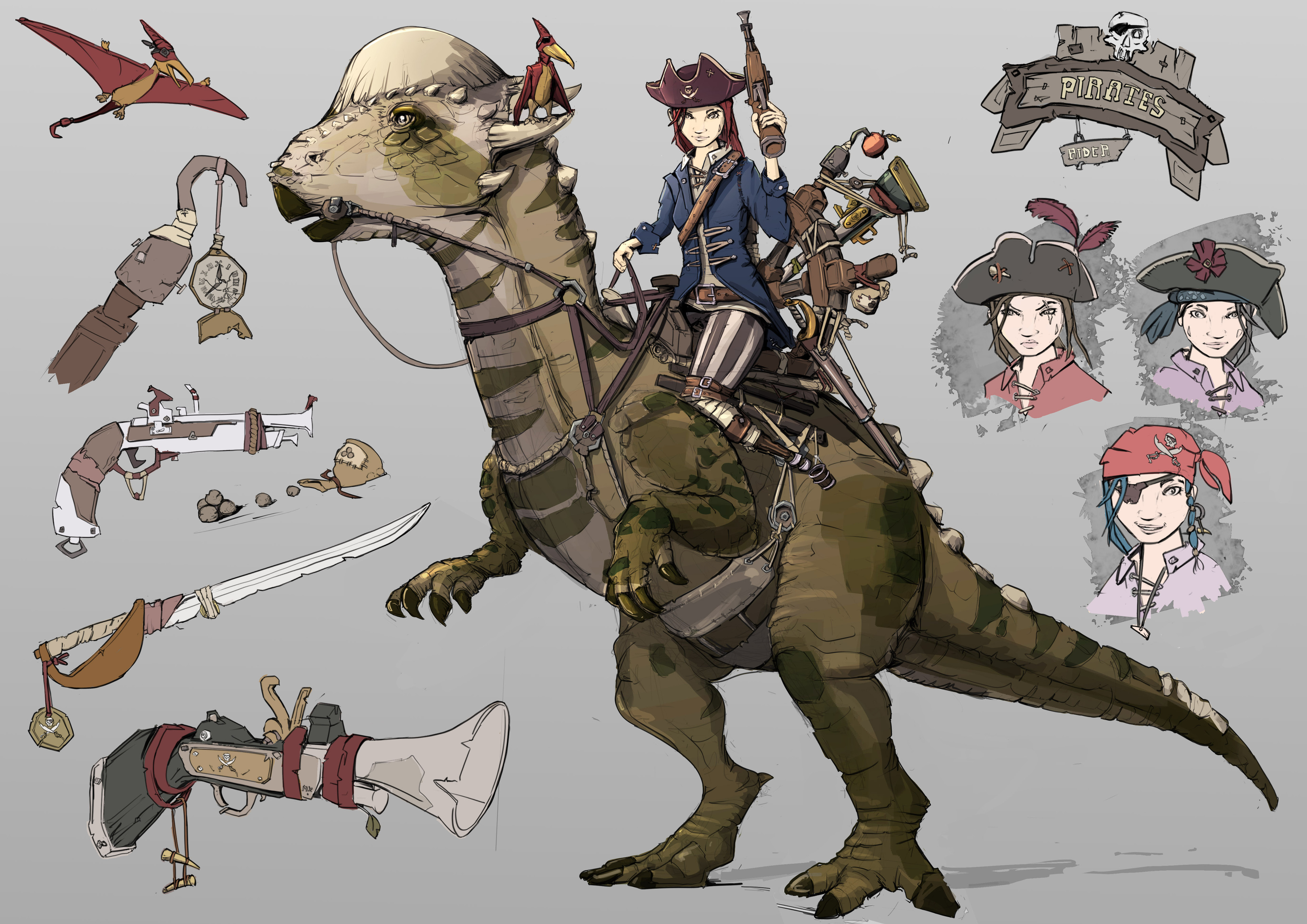 Luca Naldini Dino Riders Remake Pirate Rider