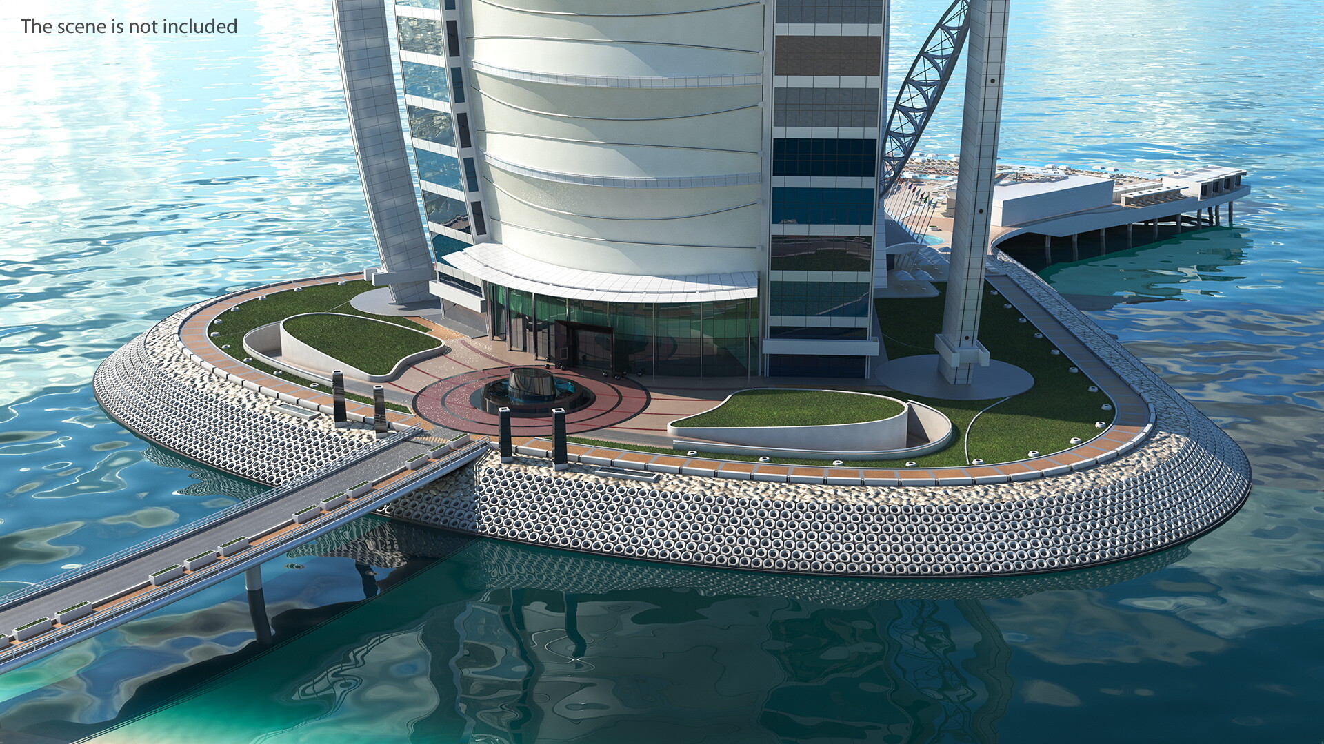 Artstation Burj Al Arab 3d Model Andrey Simonenko