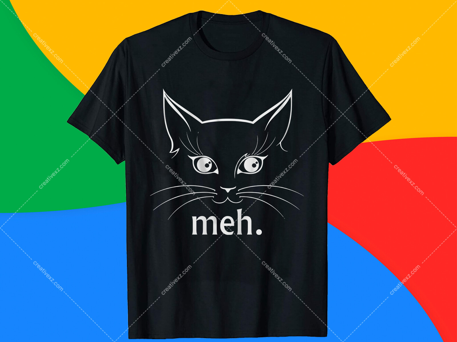 Asha Khatun Cat Meh. Cat T Shirt Design