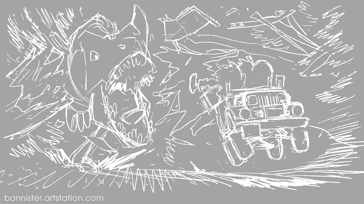 Sketch before inking