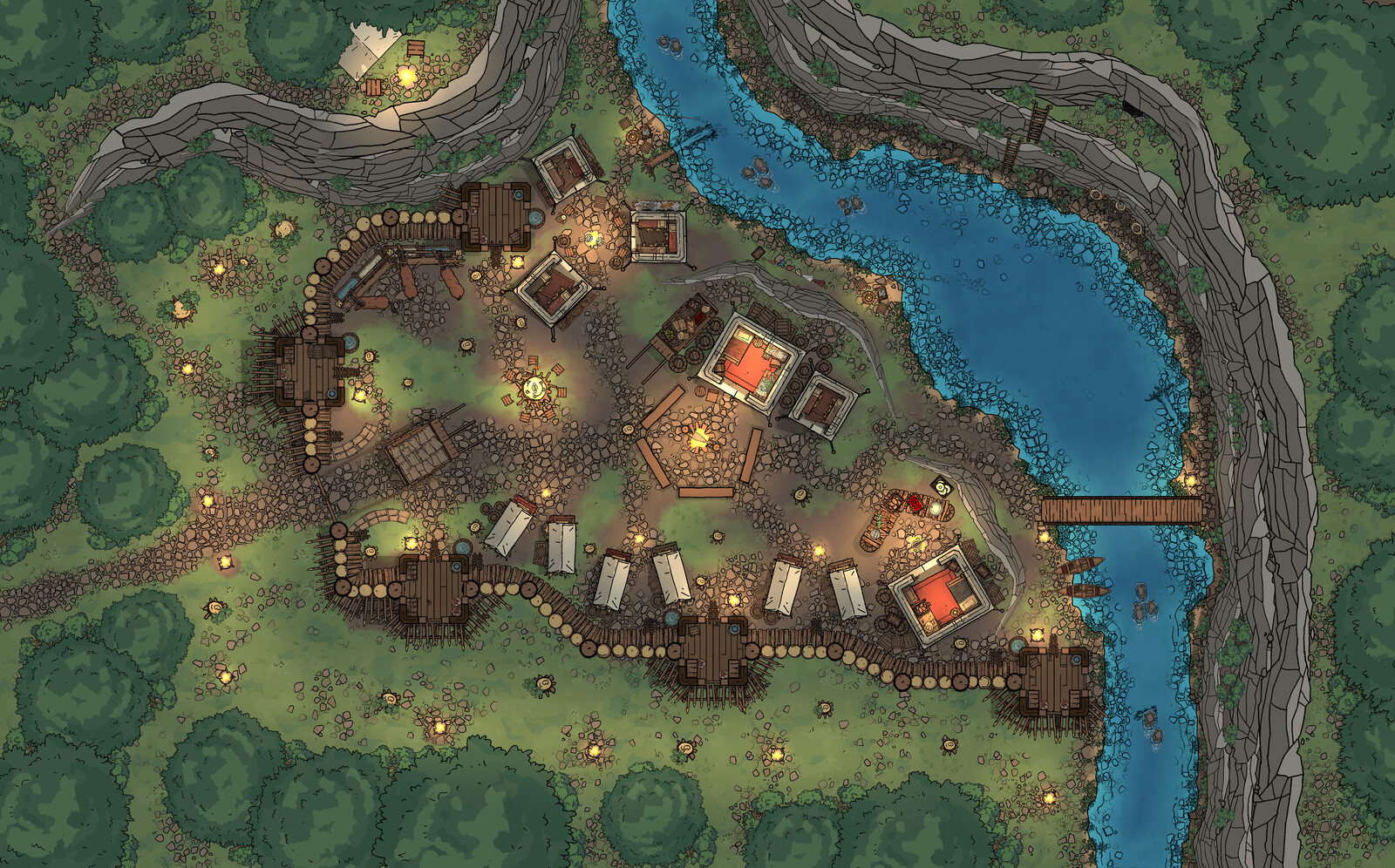 Battle Map | River Bandit Outpost