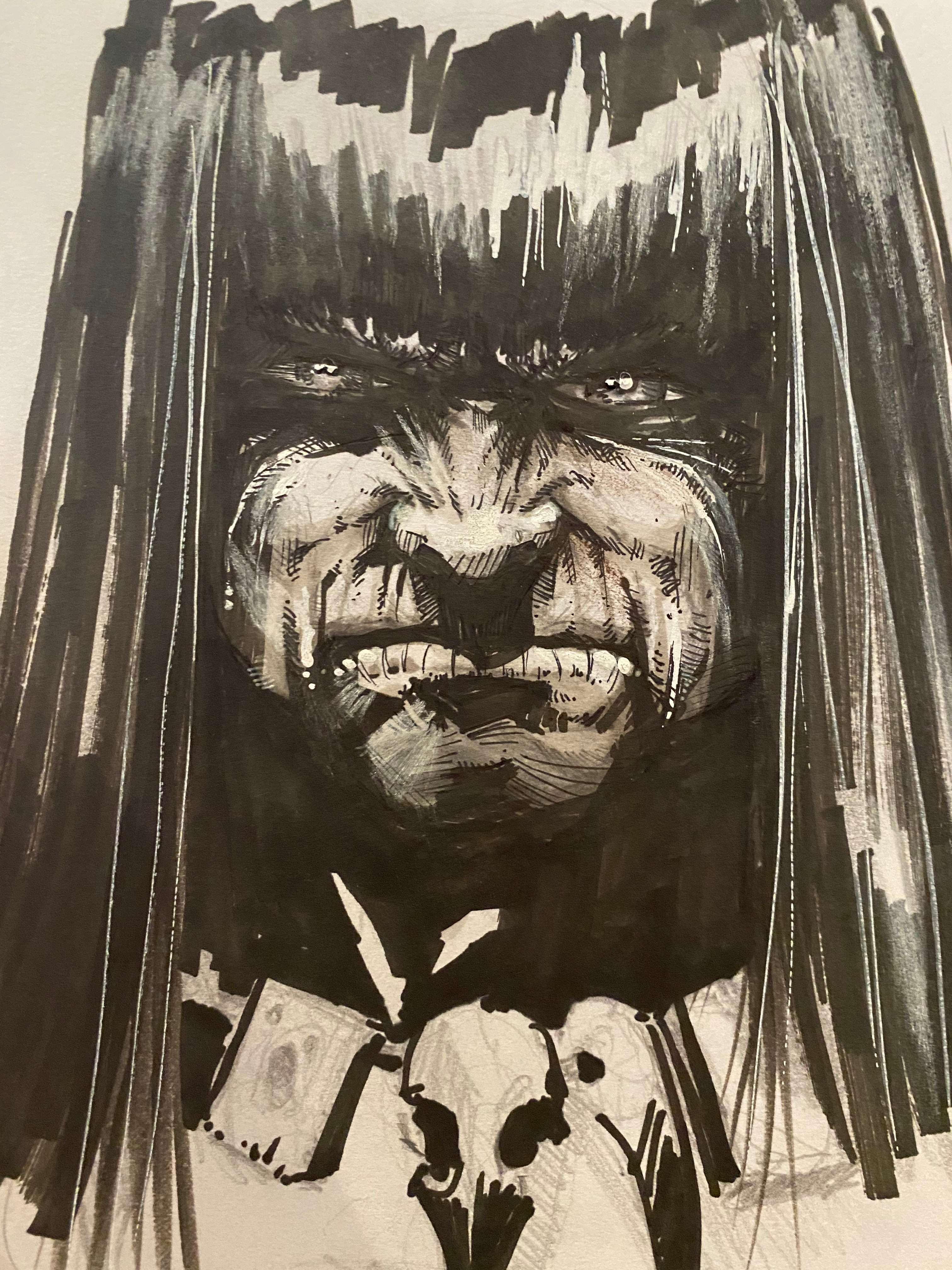 Original ink drawing with copic markers