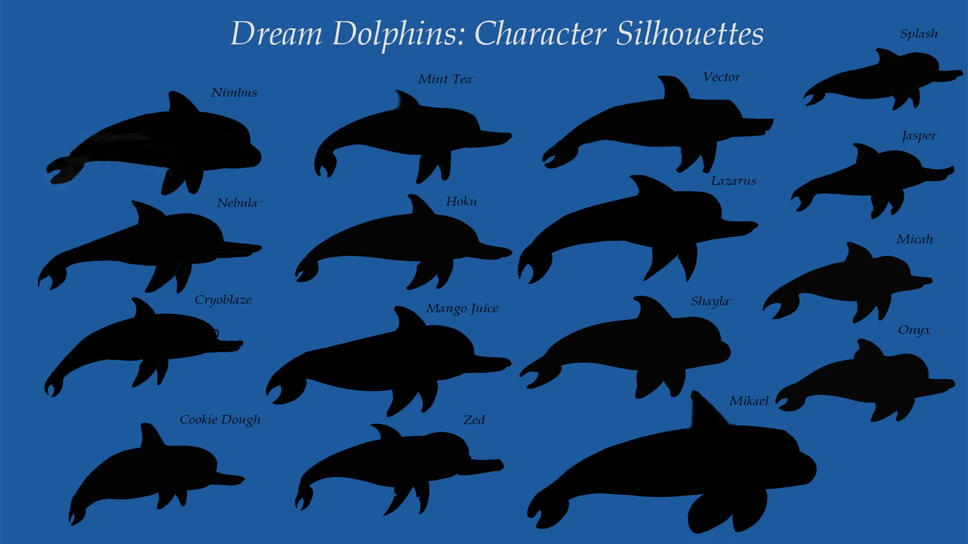 Artstation Dream Dolphins Dolphin Character Silhouettes Moxie Graham Jasper's father also made an appearance alongside him on loiter squad as dark shark. artstation