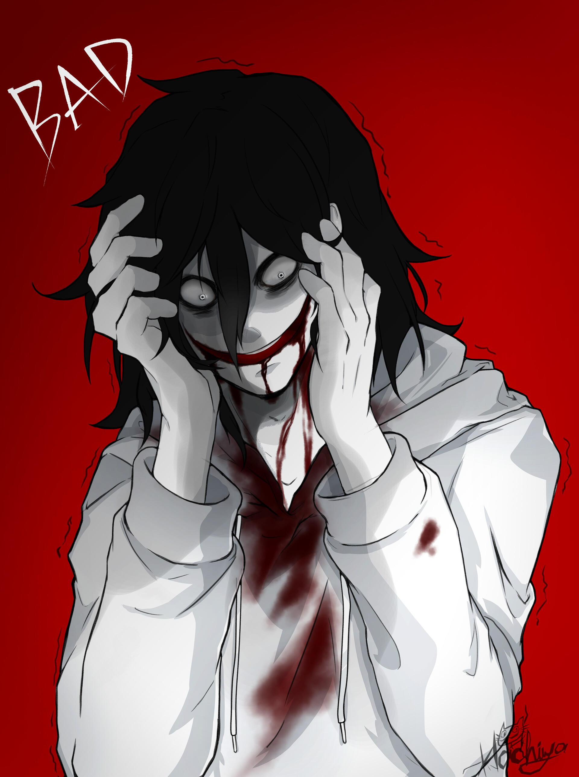 teyoid //🪻⚔️*.゜｡:+.゜｡* | Jeff the killer anime girl 🔪🐞👁️ I drew a  picture of that AI generated meme image derived from one of the OG creepy  pastas :pp ... | Instagram