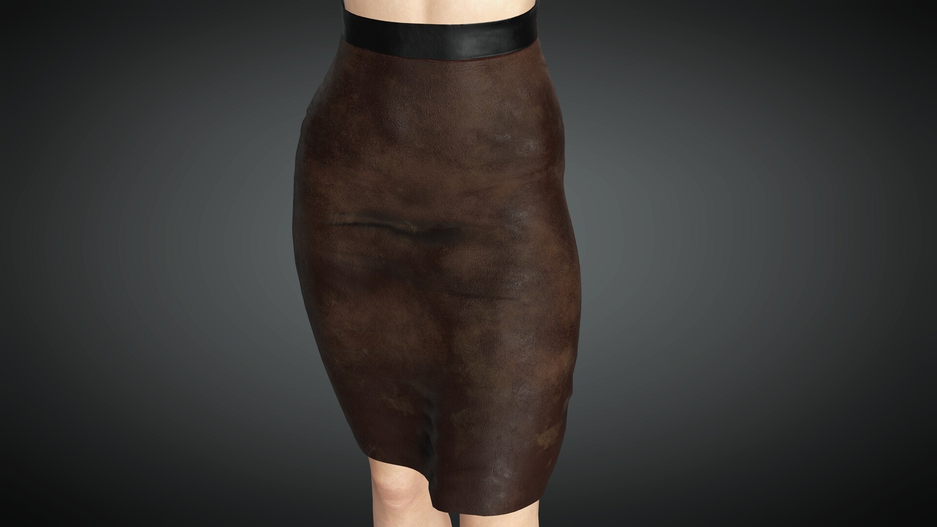 Brown pencil 2025 skirt 3d