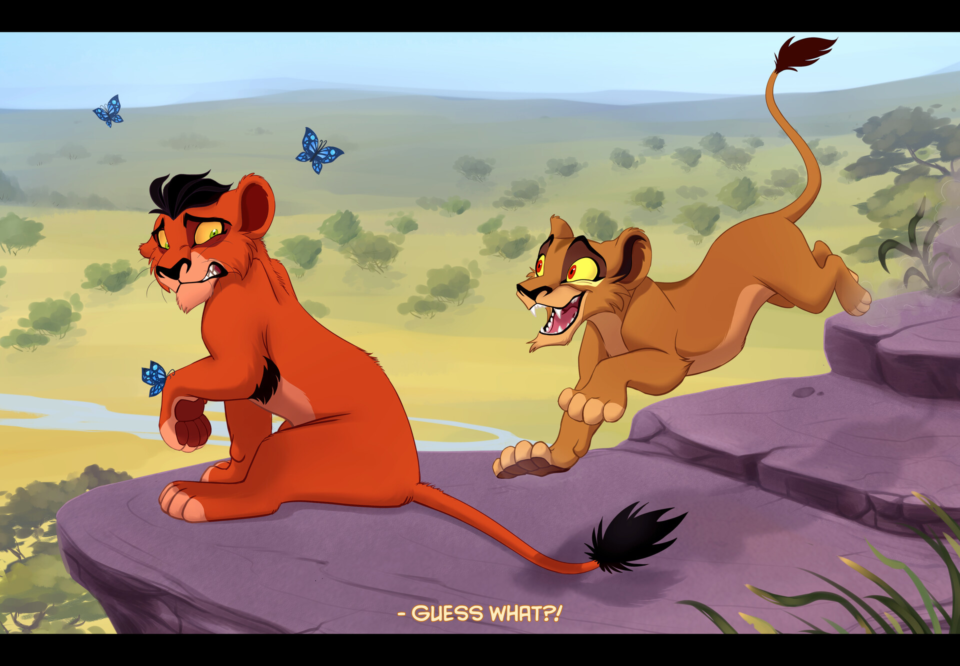 lion king scar and zira as cubs