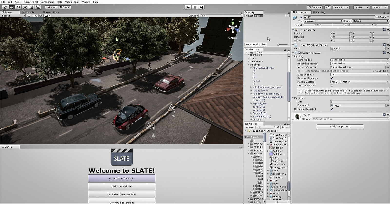 I created all the animations in unity3d with "Slate Realtime Cinematic Sequencer". All models are painted in Substance Painter. 