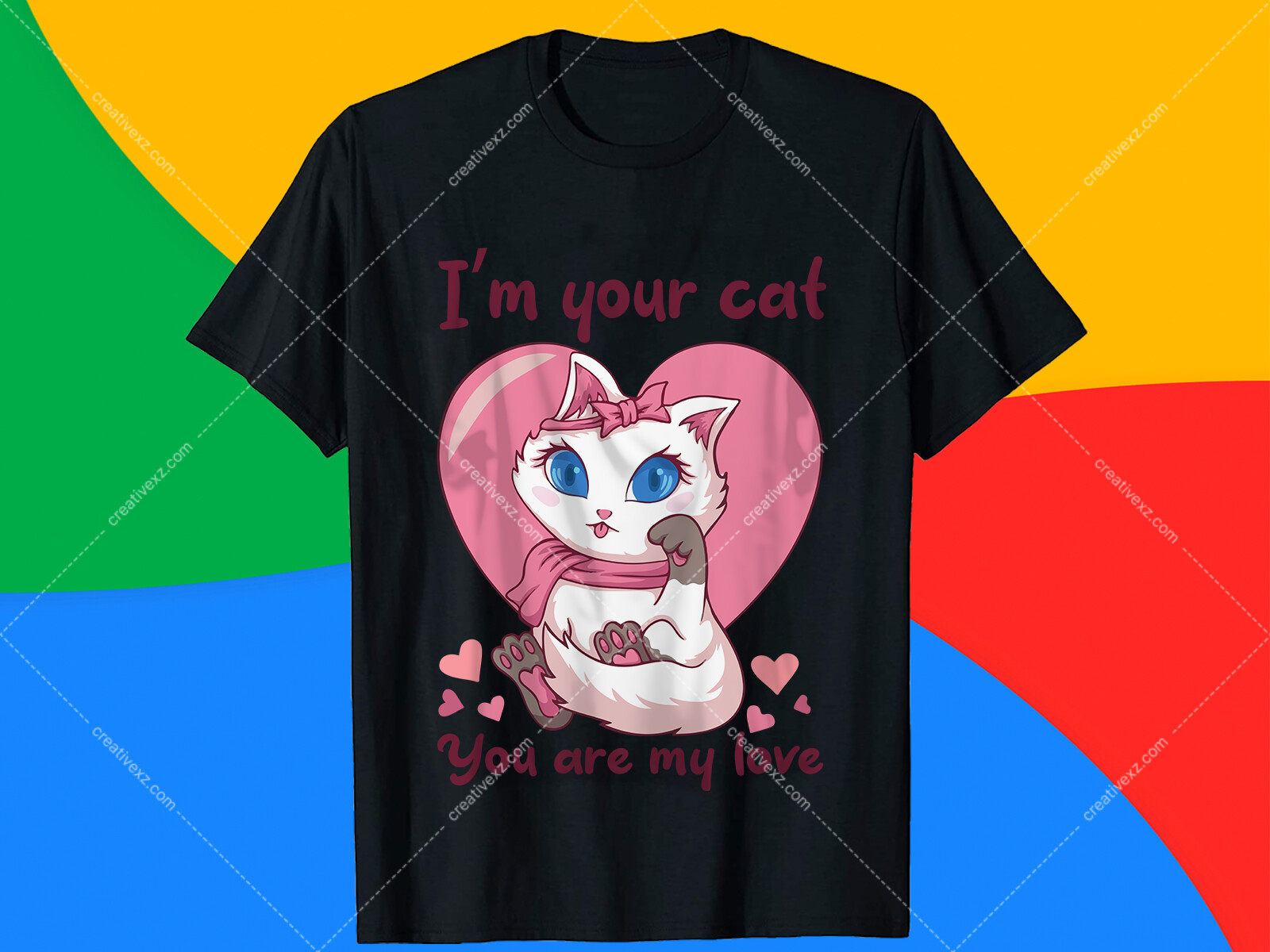 ArtStation - I'm Your Cat Your My Love Cat T Shirt Design.
