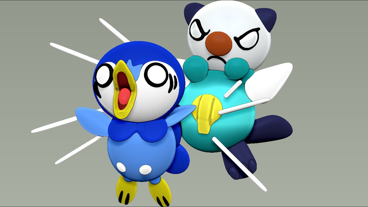 Prakash Kumar - Oshawatt kicking piplup, image size:1280x720