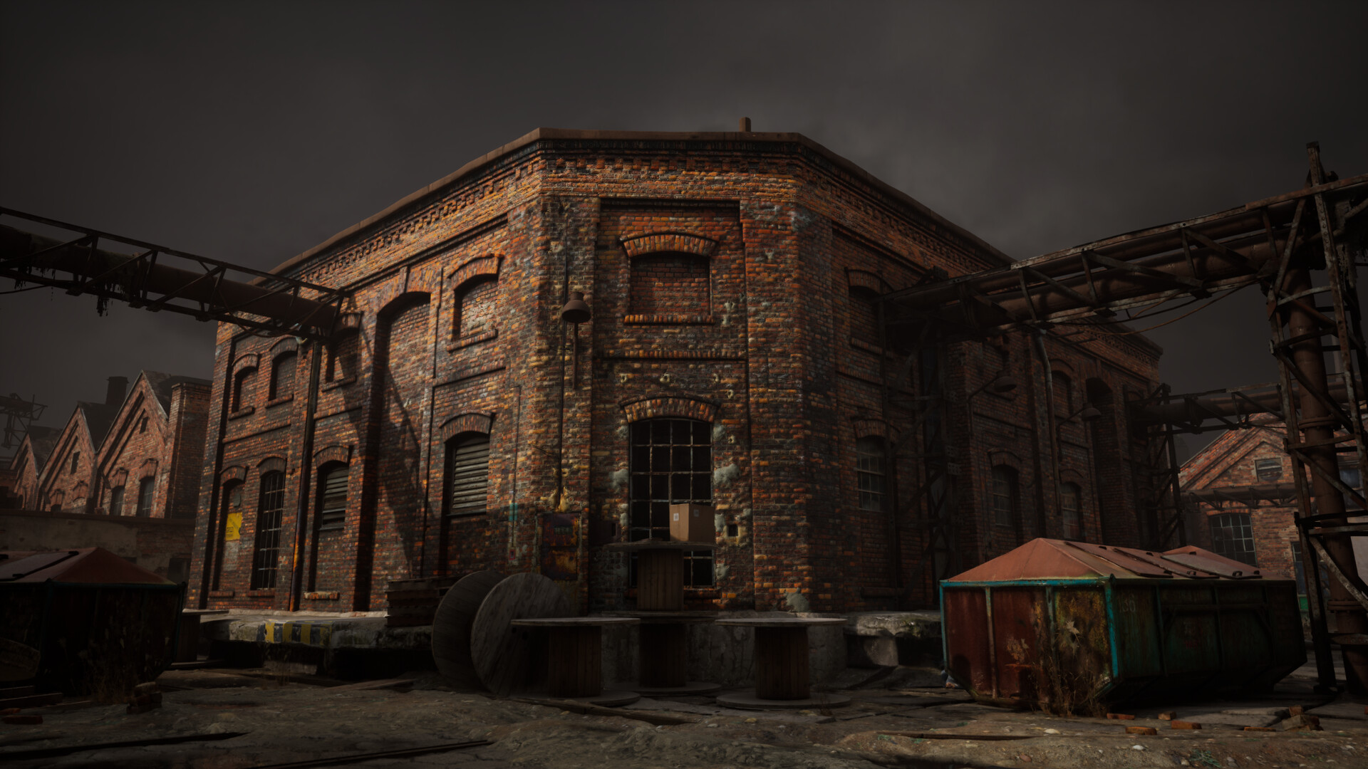 abandoned factory exterior